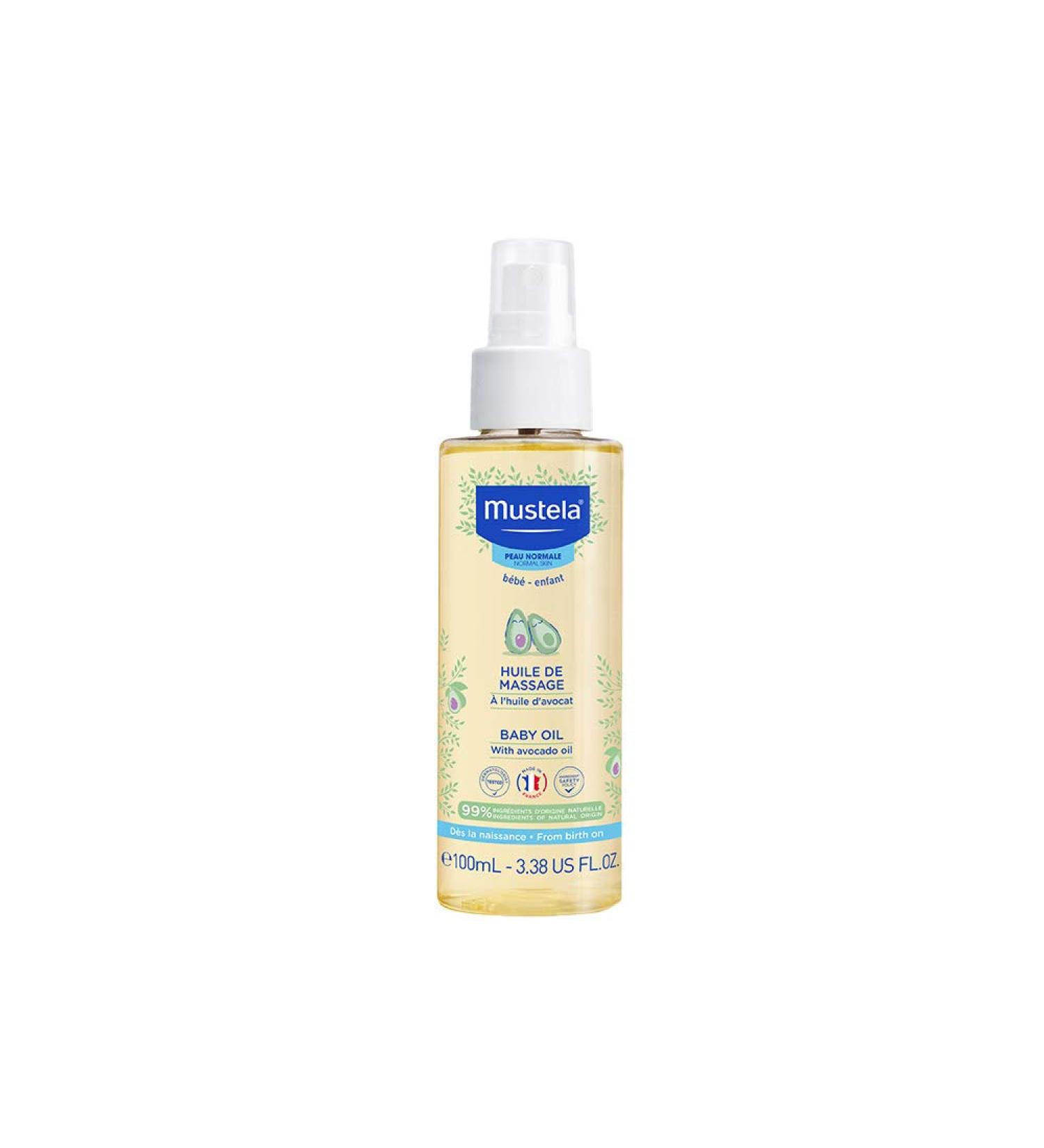 Mustela Baby Oil with Avocado Oil - 3.38 fl oz | Nourishing & Gentle for Baby's Skin - Buy Online on SooperMarket.com