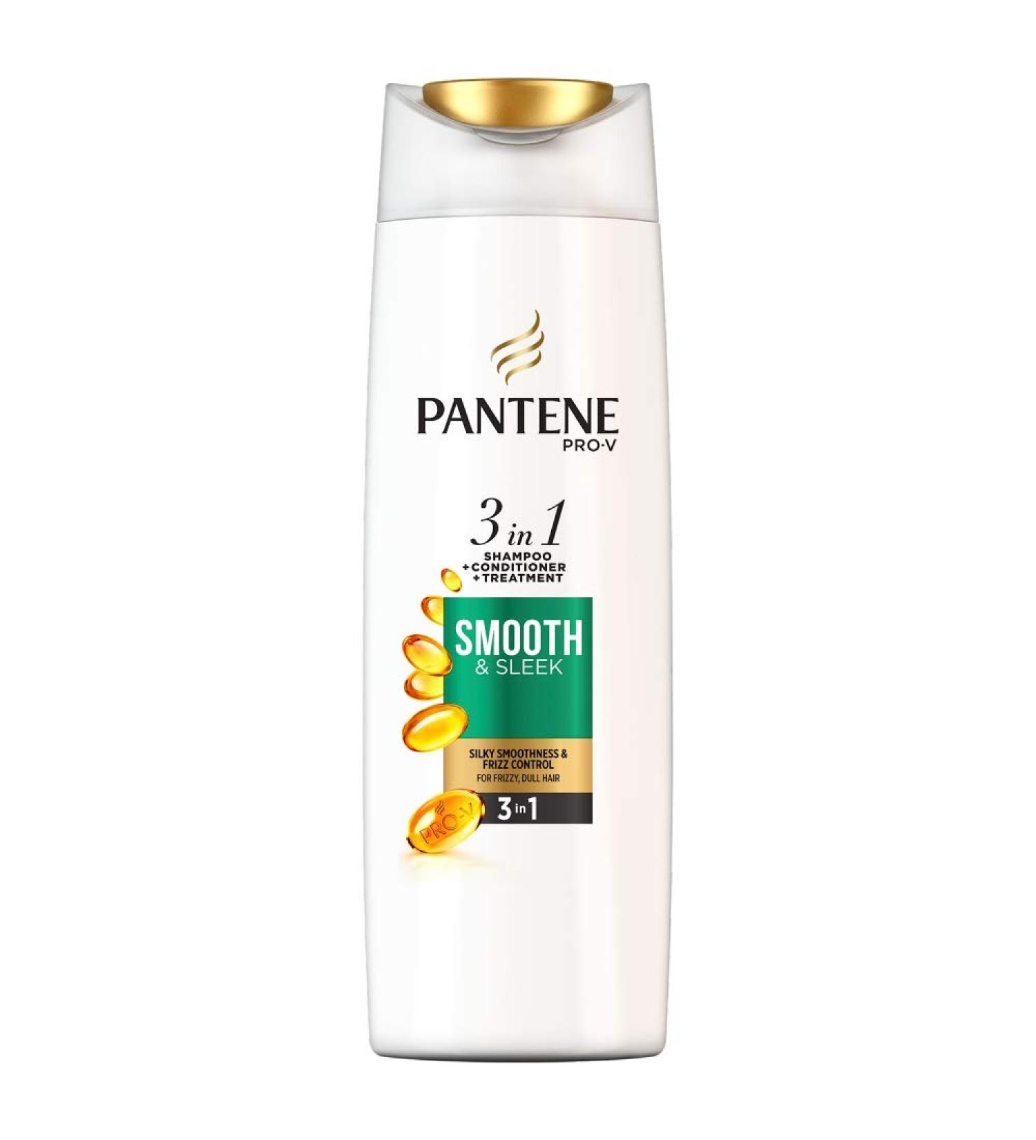 Pantene Pro-V Smooth & Sleek 3-in-1 Shampoo Plus Conditioner for Dull and Frizzy Hair