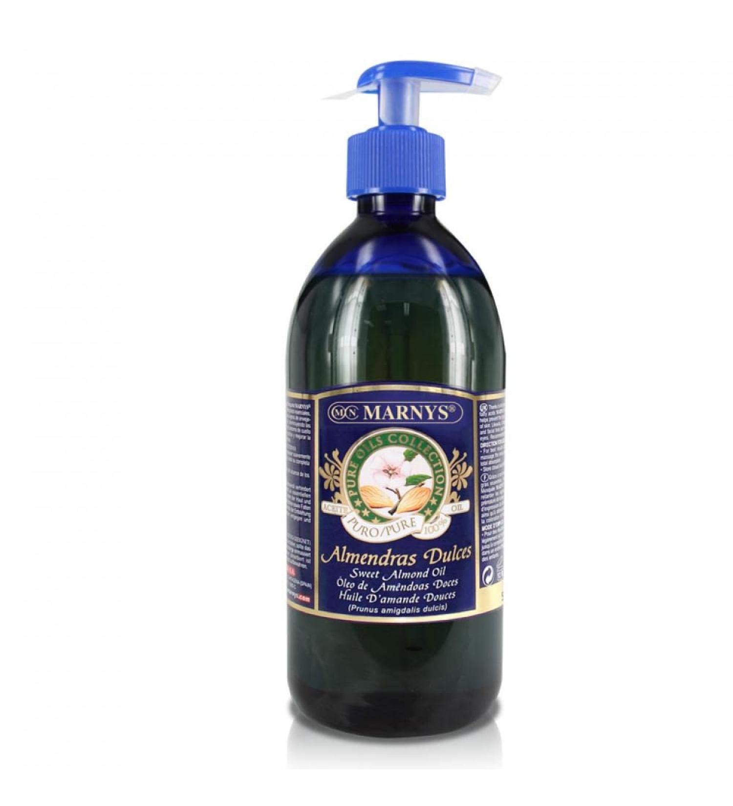 Marnys Sweet Almond Oil 500ml - 100% Vegetable Deep Moisture & Softness for Skin & Hair - Buy Online on SooperMarket.com