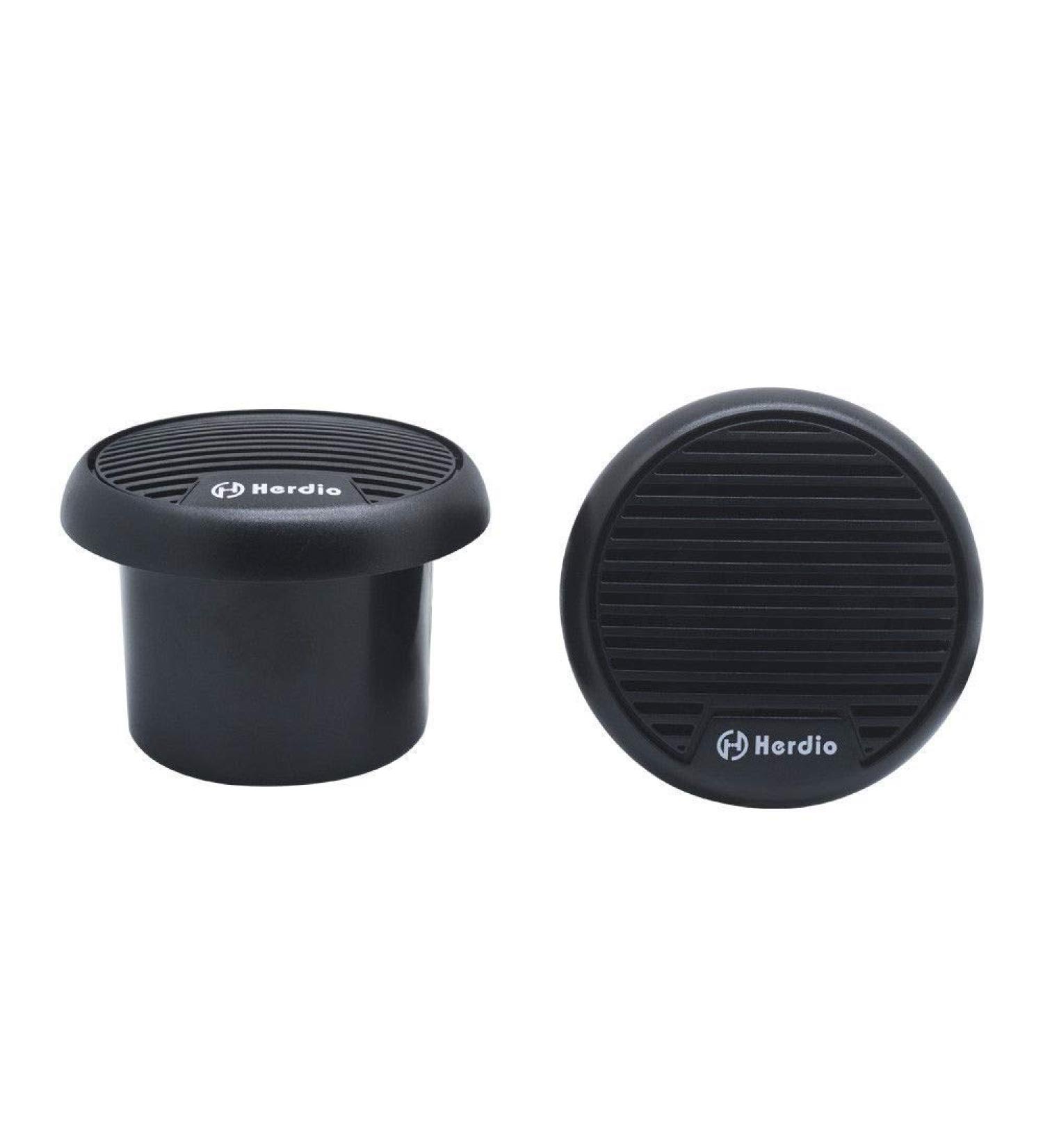 Herdio 3 Waterproof Marine Speakers - 2-Way Full Range Stereo System, 140W MAX Power (Pair) | Motorcycle, Boat, UTV, ATV, Golf Cart Speaker for Powersports & Spa - Black - Buy Online on SooperMarket.com