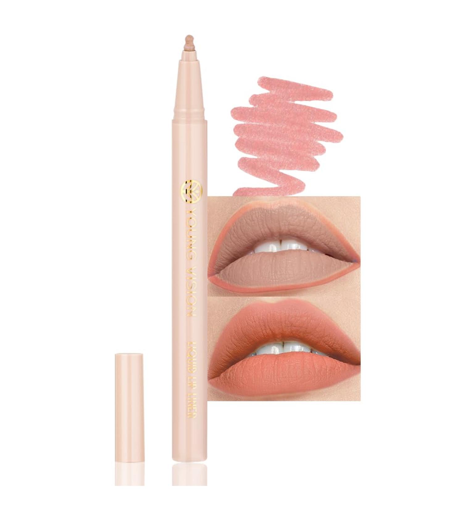 YOUNG VISION Gourd-Shaped Liquid Lipstick & Lipliner - Nude Matte Perfection for Flawless Lips | International Shipping - Buy Online on SooperMarket.com