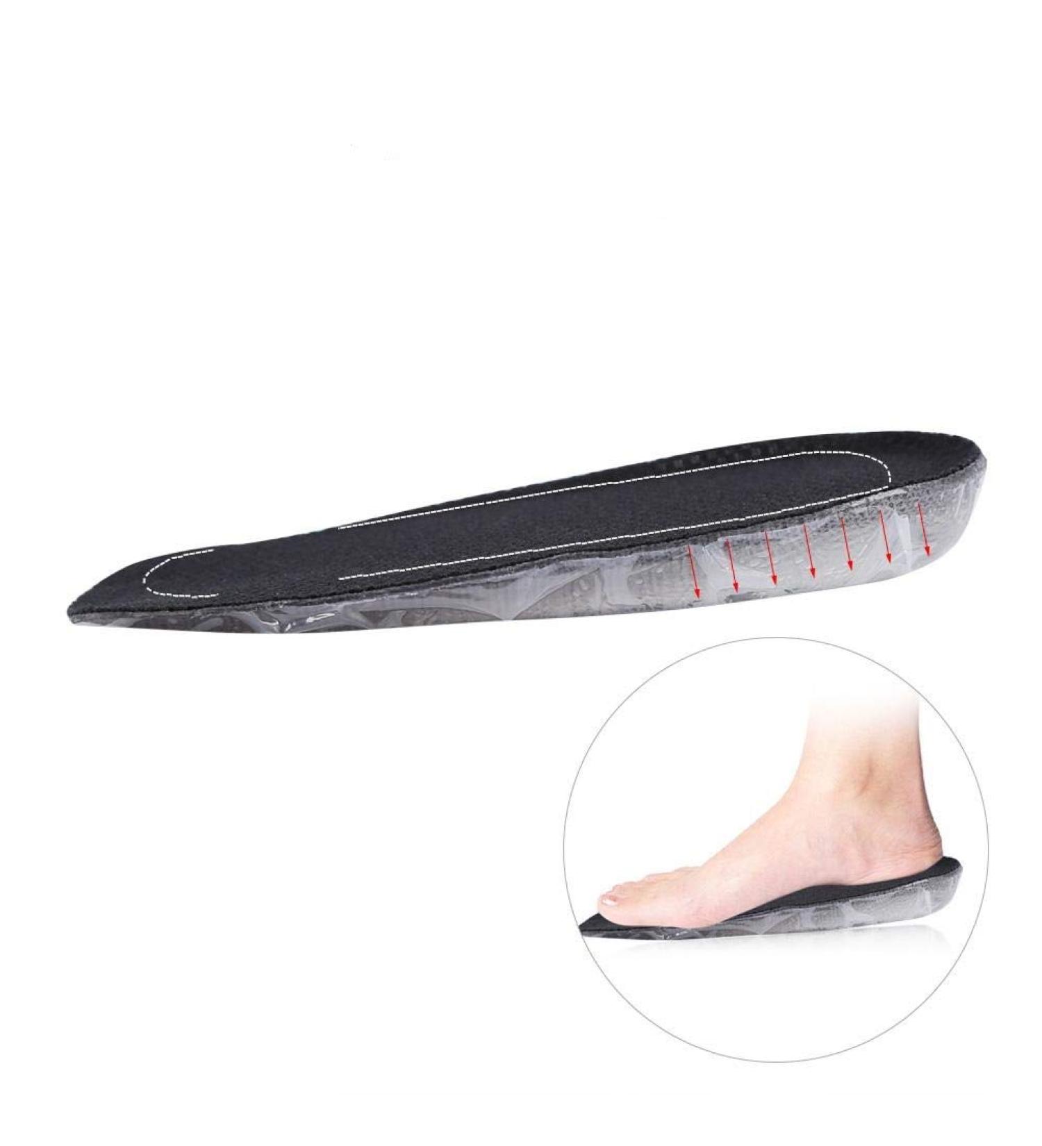 Invisible Silicone Insoles for Men | Height-Enhancing Cutable Shoe Inserts for Foot Pain Relief & Fasciitis - Upgrade Comfort & Style! - Buy Online on SooperMarket.com