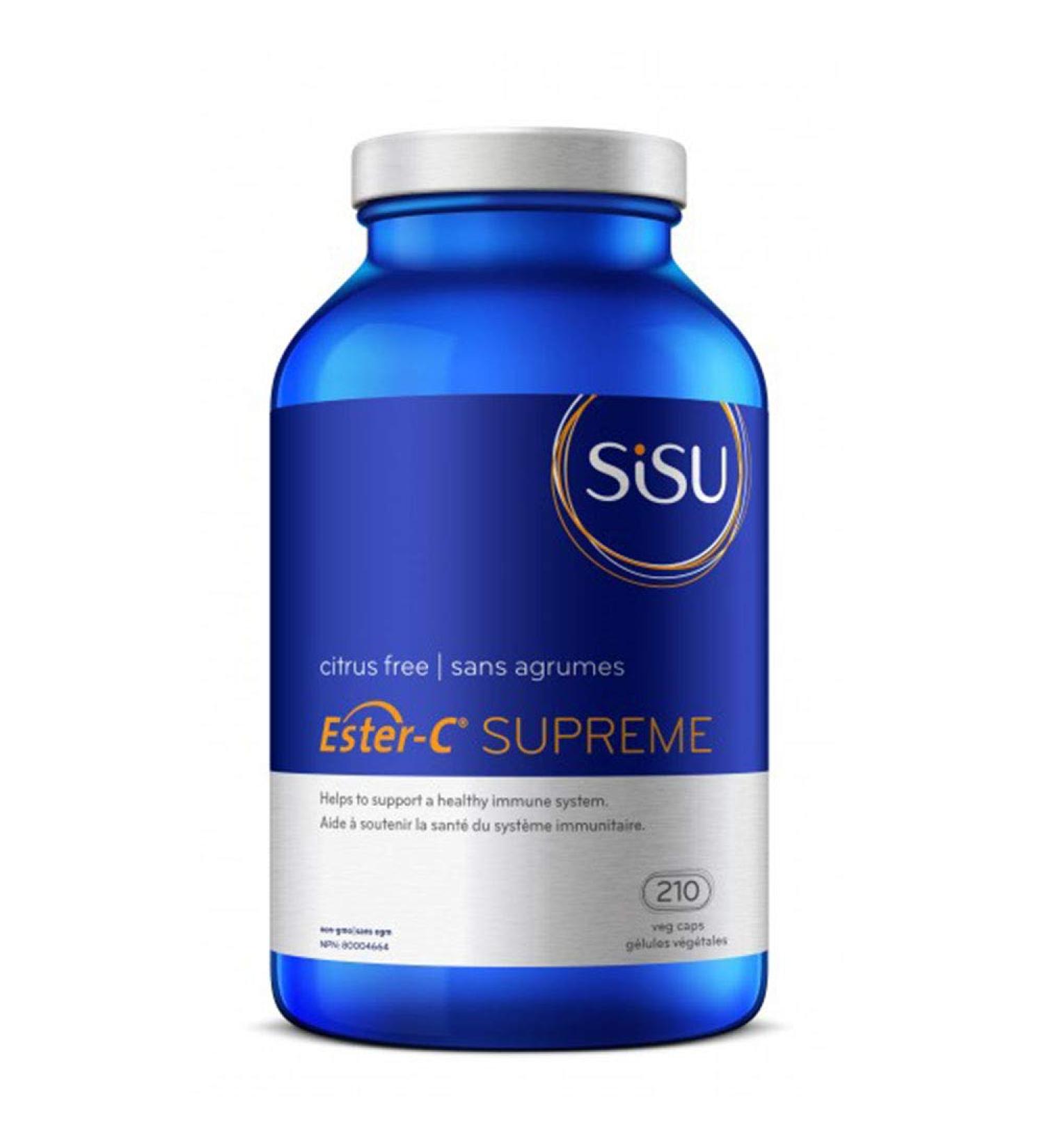 Sisu - Ester-C Supreme - Ester-C with powerful bioflavonoids and immune-boosting arabinogalactan to help strengthen your immune system and alleviate allergy symptoms. Citrus free - 210 Vegetarian Capsules