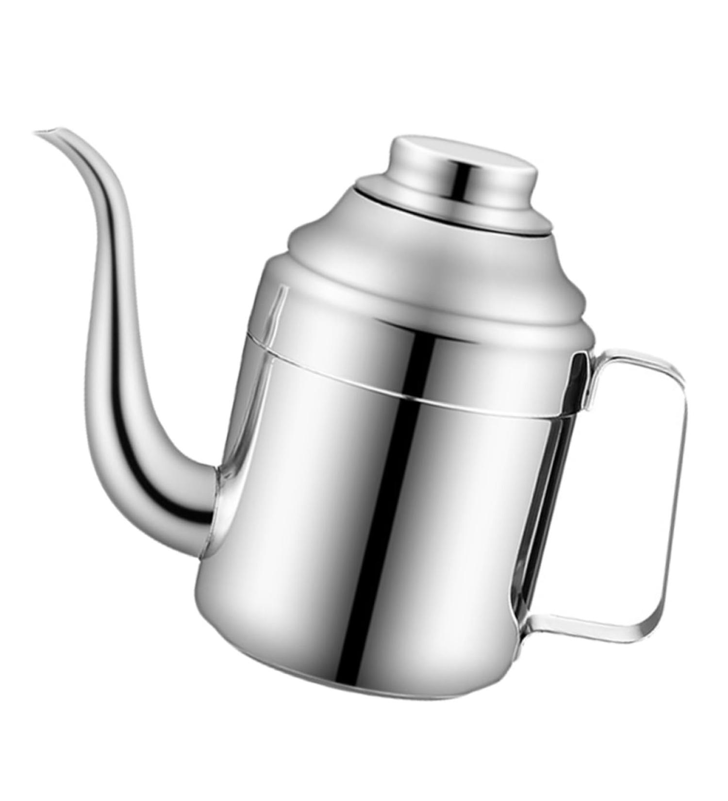 MAGICLULU Oil Can Gooseneck Kettle Olive Oil Decanter Soy Sauce Dispenser Containers Salad Oil Dispenser Bacon Container Olive Oil Jar Sturdy Vinegar Cruet Stainless Steel Storage Seasoning 13X6X6CM As Shown - Buy Online on SooperMarket.com