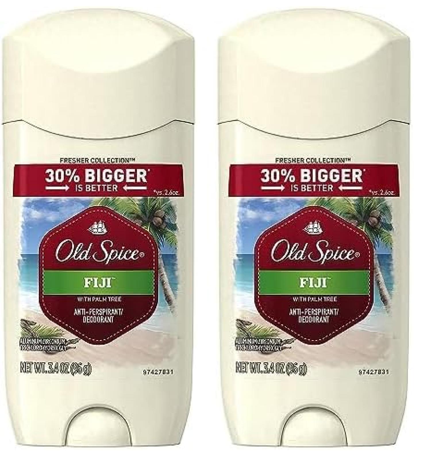 Old Spice Fresher Collection Men's Anti-Perspirant and Deodorant Fiji Scent - 3.4 Oz (Pack of 2) 3.4 Ounce (Pack of 2) Fiji - Buy Online on SooperMarket.com