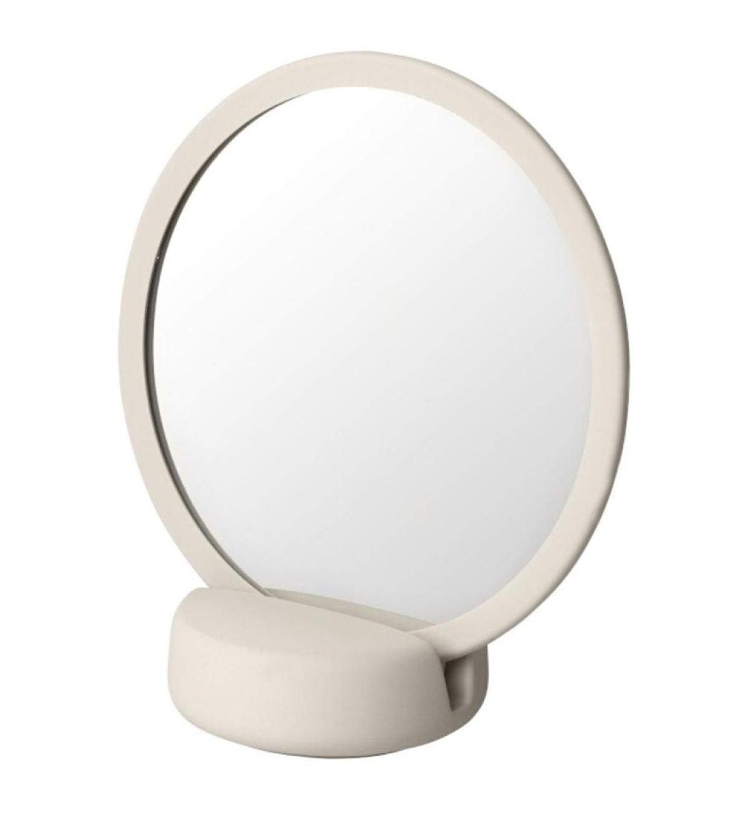 Blomus Sono Cosmetic Mirror Moonbeam/White Ceramic/Silicone - 185x90x170mm - 69162 - Buy Online on SooperMarket.com