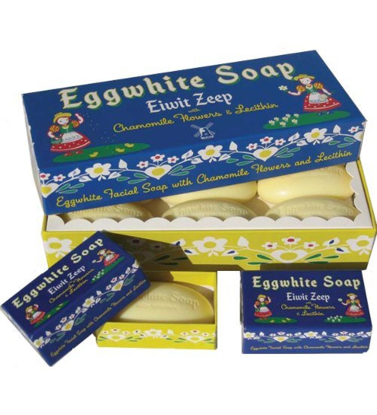 Eggwhite and Chamomile Facial Soap 6 Bar Gift Set by Belgian Soaps