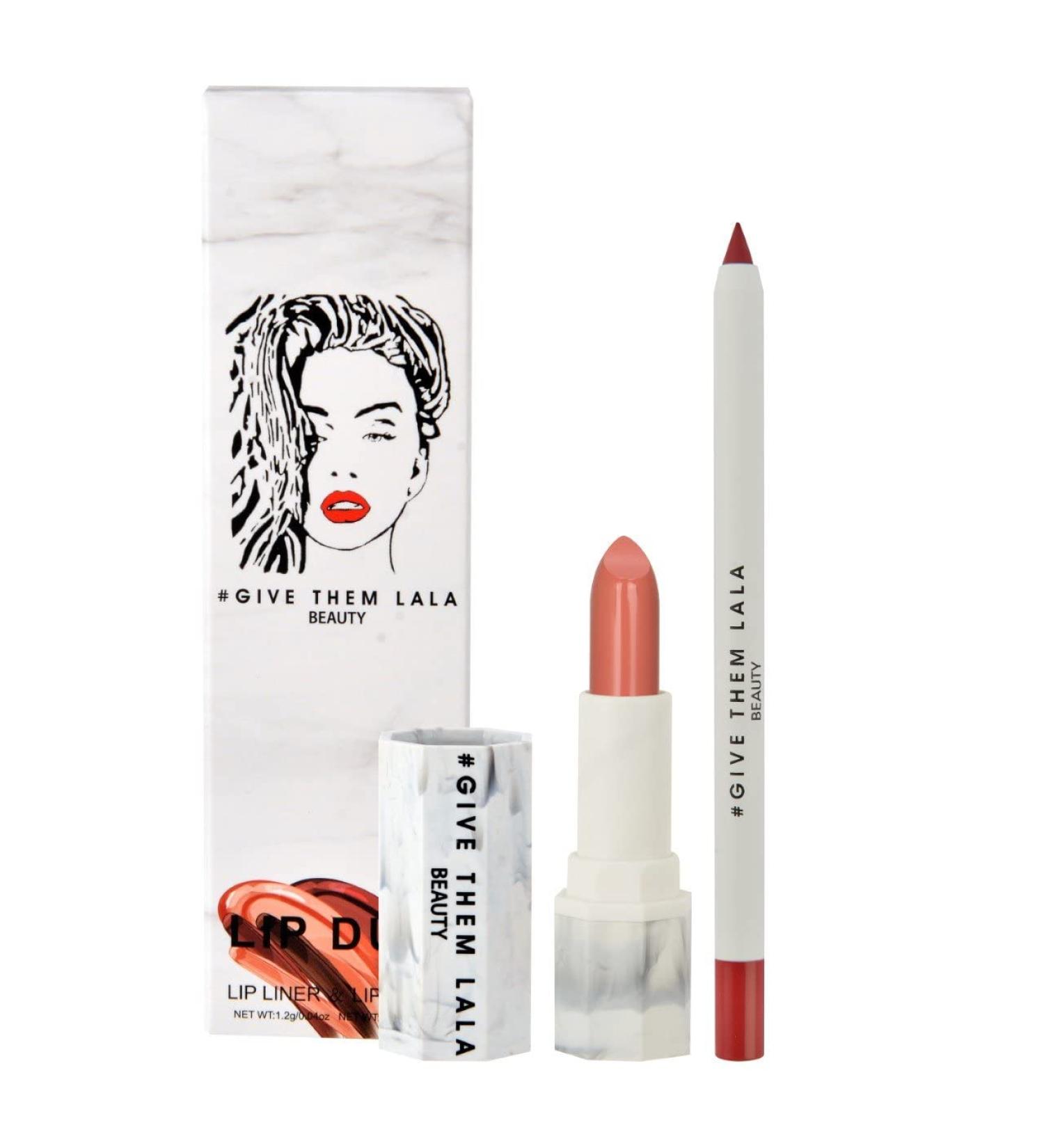 GIVE THEM LALA Lip Kit: TEXT ME Lip Liner and Lipstick Set for Long-Lasting Moisturizing Wear - Cruelty-Free Lip Makeup with Silky Smooth Finish - Buy Online on SooperMarket.com