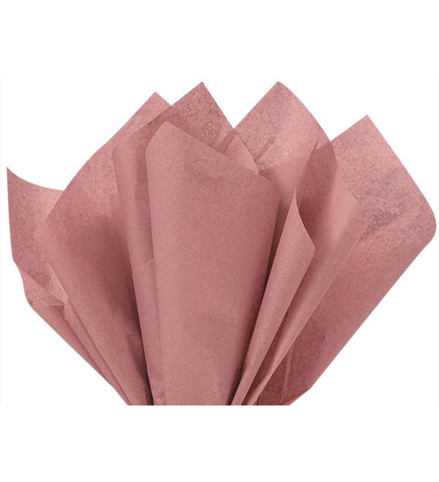 Antique Rose Pink Tissue Paper 20 inches x 30 inches - 48 X-Large Sheets by Buttons Bags and Bows