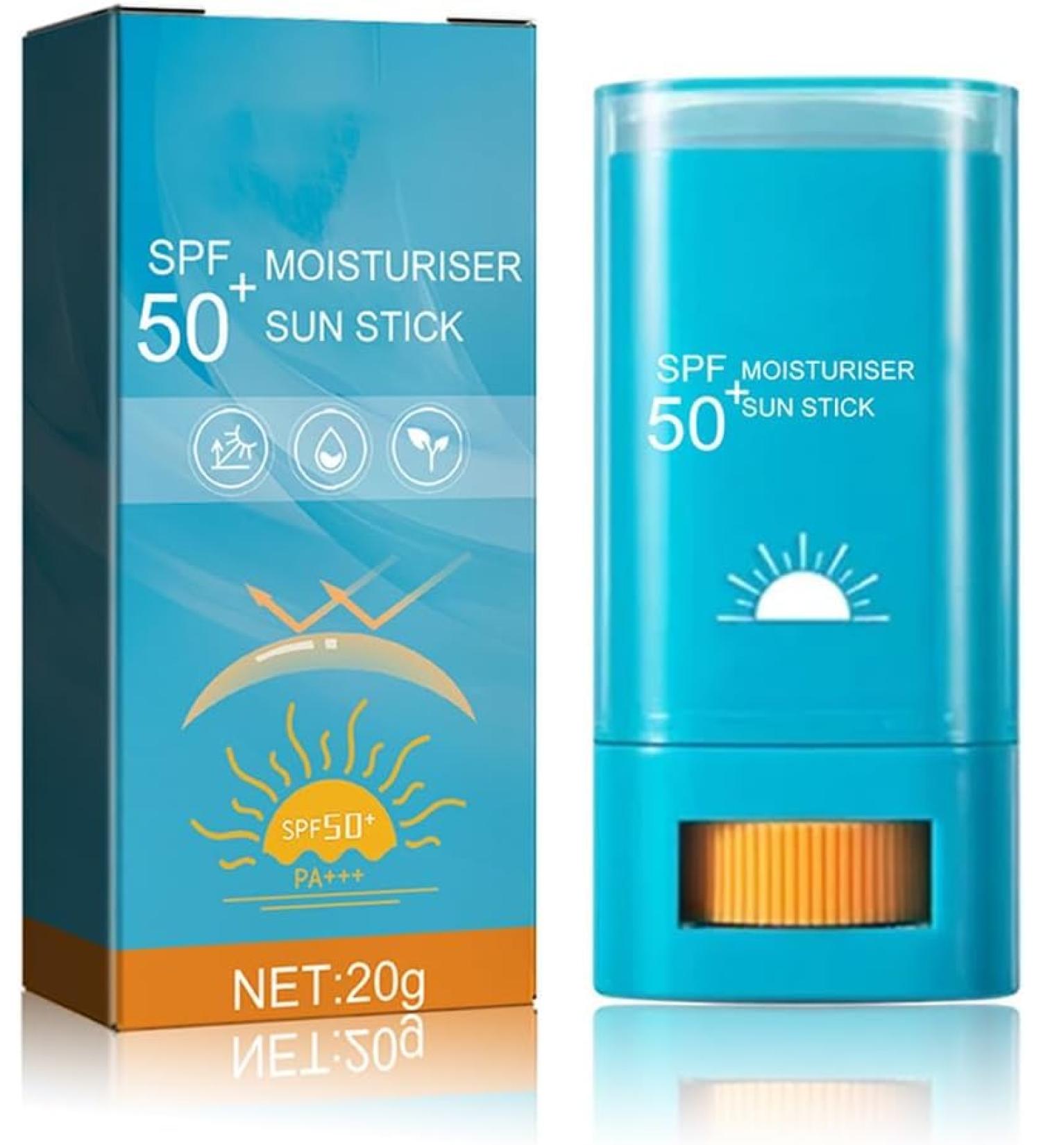Sunscreen Sun Stick Sunscreen Stick Sunstick Protection Bar Sunscreen SPF 50+ Sun Cream Stick SPF 50 Ultra Light UV Protetion Suncream Long Lasting Sunscreen Easy Use Ideal for All Skin Types 20g - Buy Online on SooperMarket.com