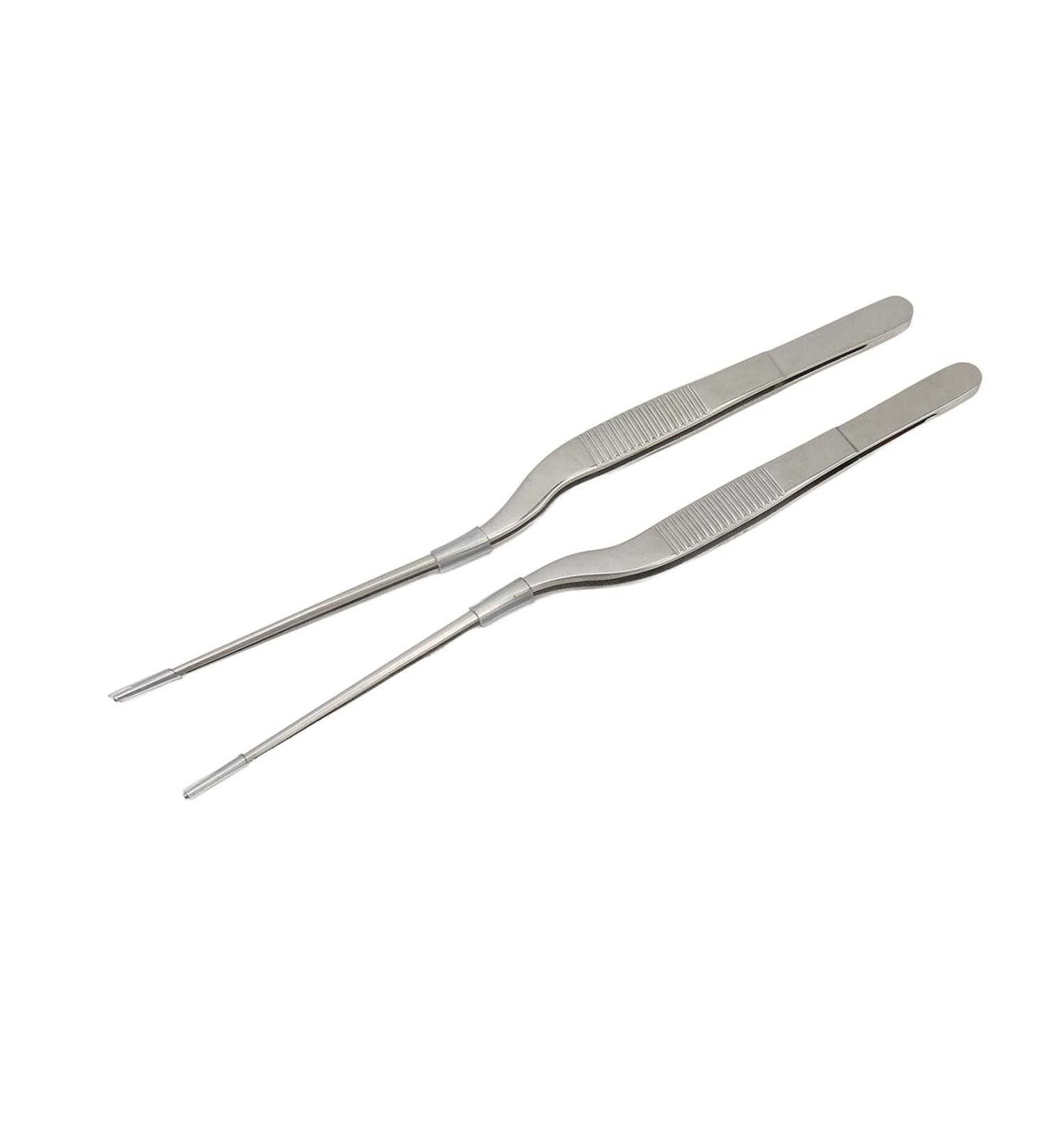 Premium Stainless Steel Curved Tweezers for Hearing Aids - 2 Pack with Corrosion Protection | Shop Internationally - Buy Online on SooperMarket.com