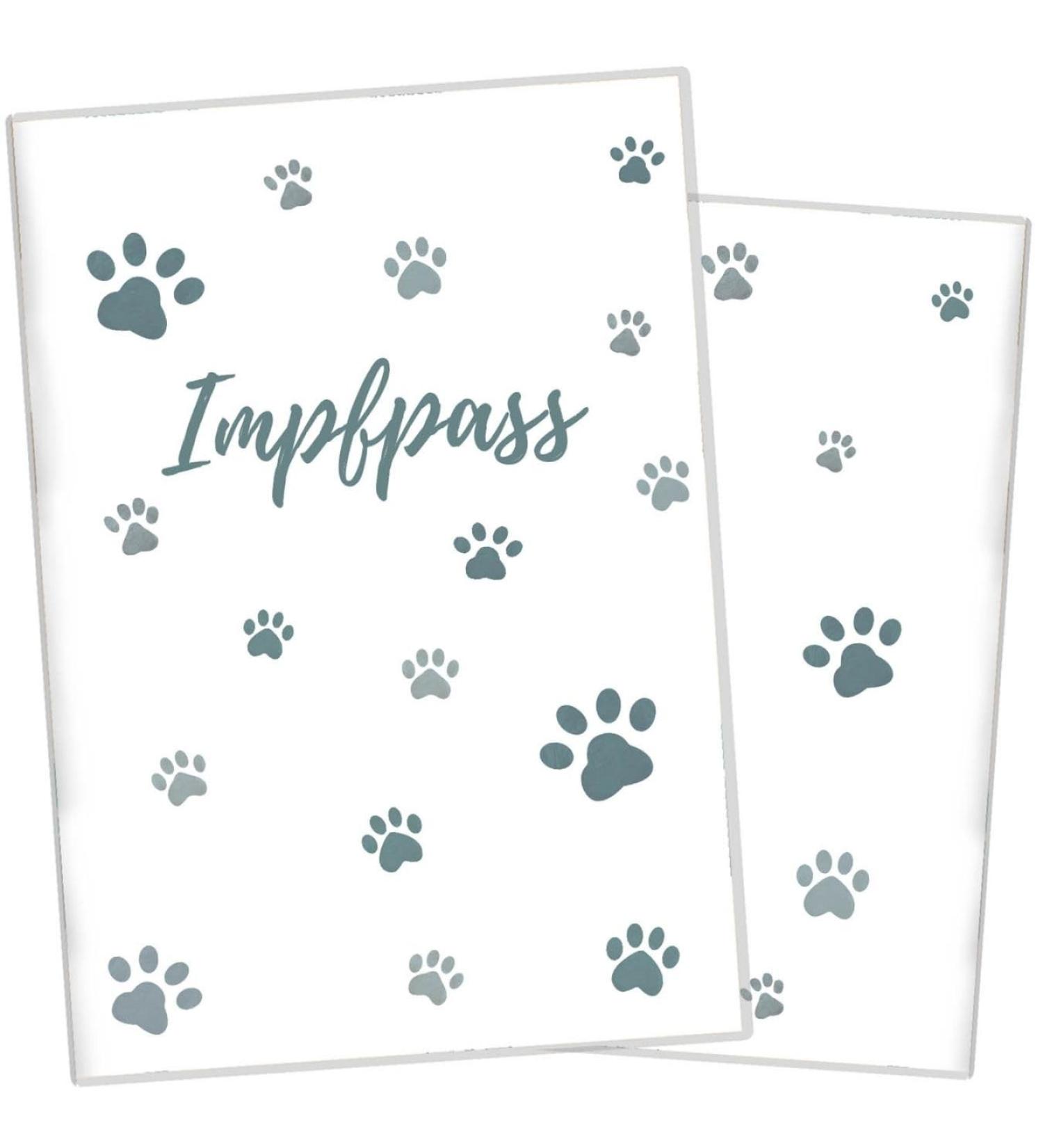 Personalized Wilhelm Fell Vaccination Passport Cover for Pets - Unique Gift Idea for Pet Owners - Paw Blue - Buy Online on SooperMarket.com