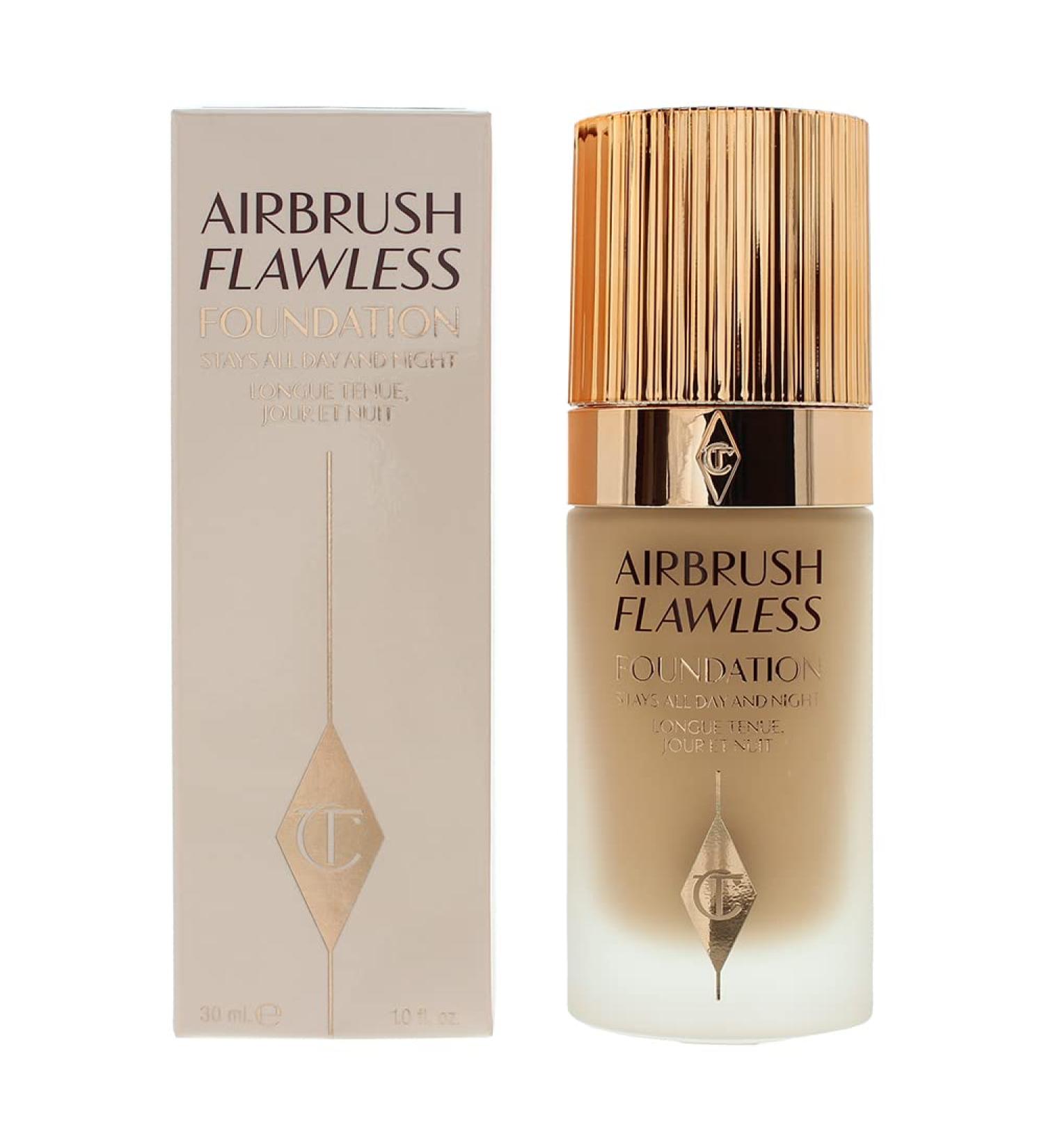 Charlotte Tilbury Airbrush Flawless Foundation - 7.5 Warm, Full-Coverage Formula - Buy Online on SooperMarket.com