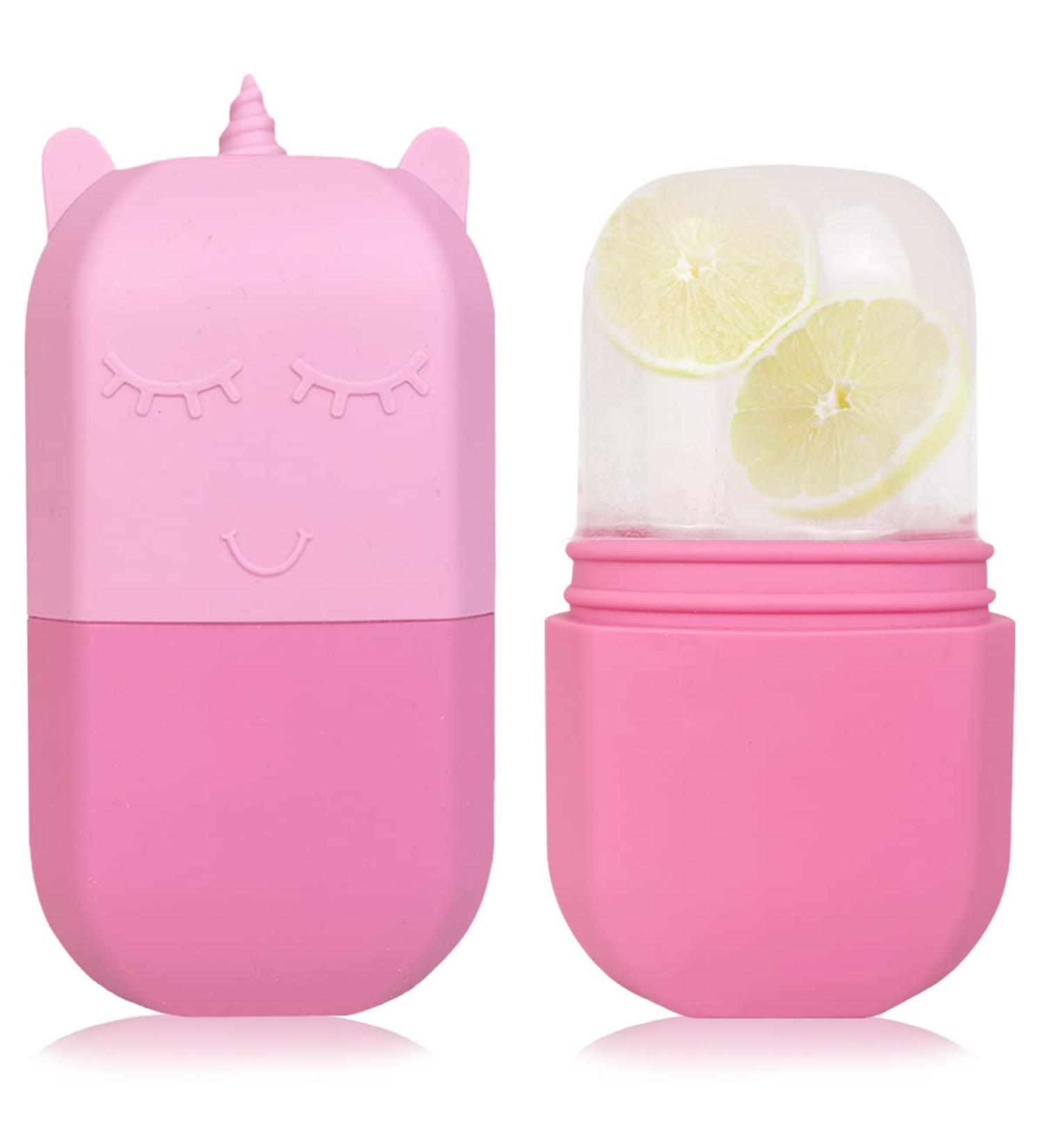 Buy Pink Ice Roller for Face & Eyes | Cold Gua Sha Massage Tool - Tighten & Beautify Skin - Buy Online on SooperMarket.com