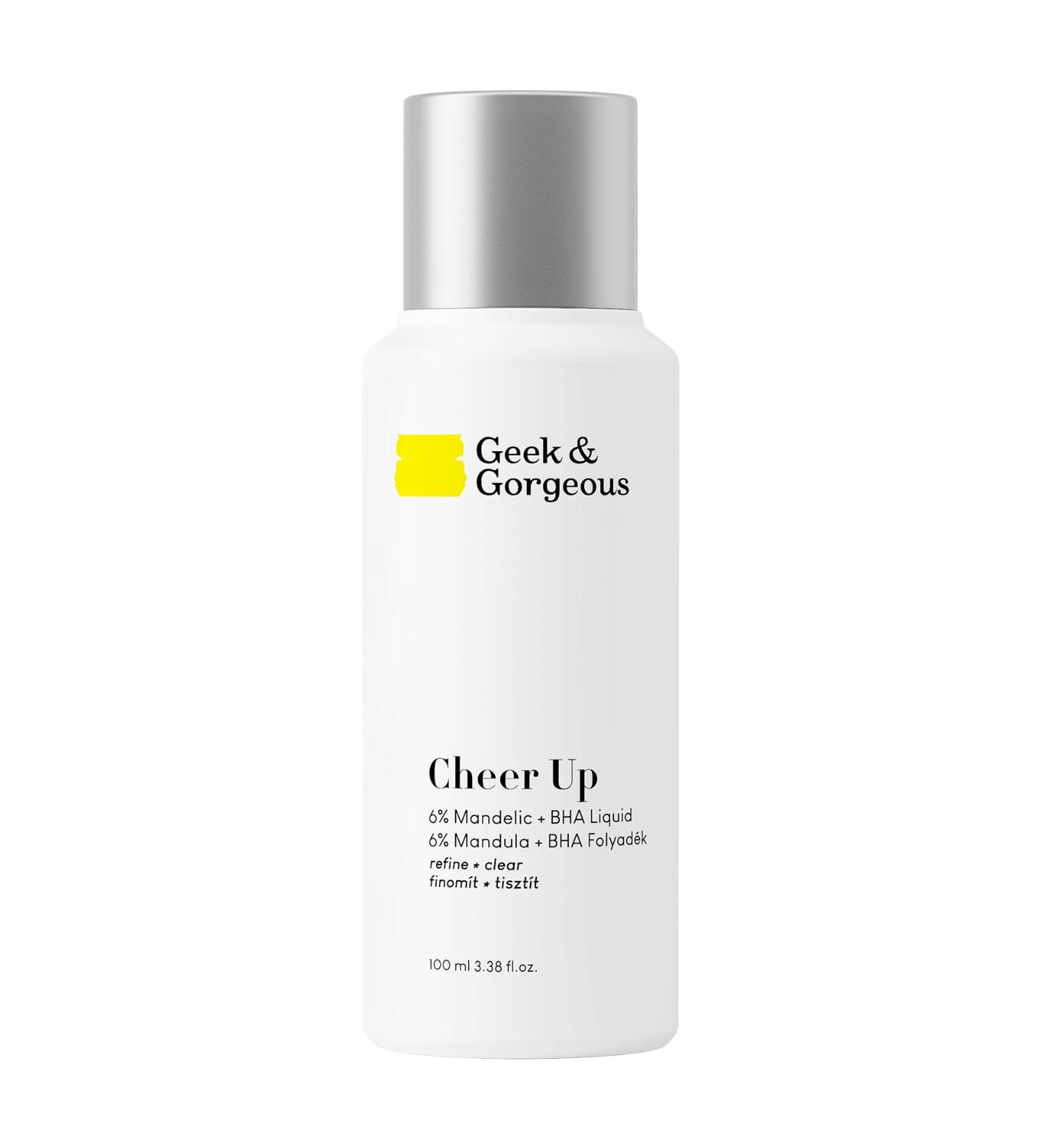 Geek & Gorgeous Cheer Up - Chemical Peeling for Face | Almond & BHA Acid | Acne Treatment & Pore Minimizer for Oily Skin - 100 ml - Buy Online on SooperMarket.com