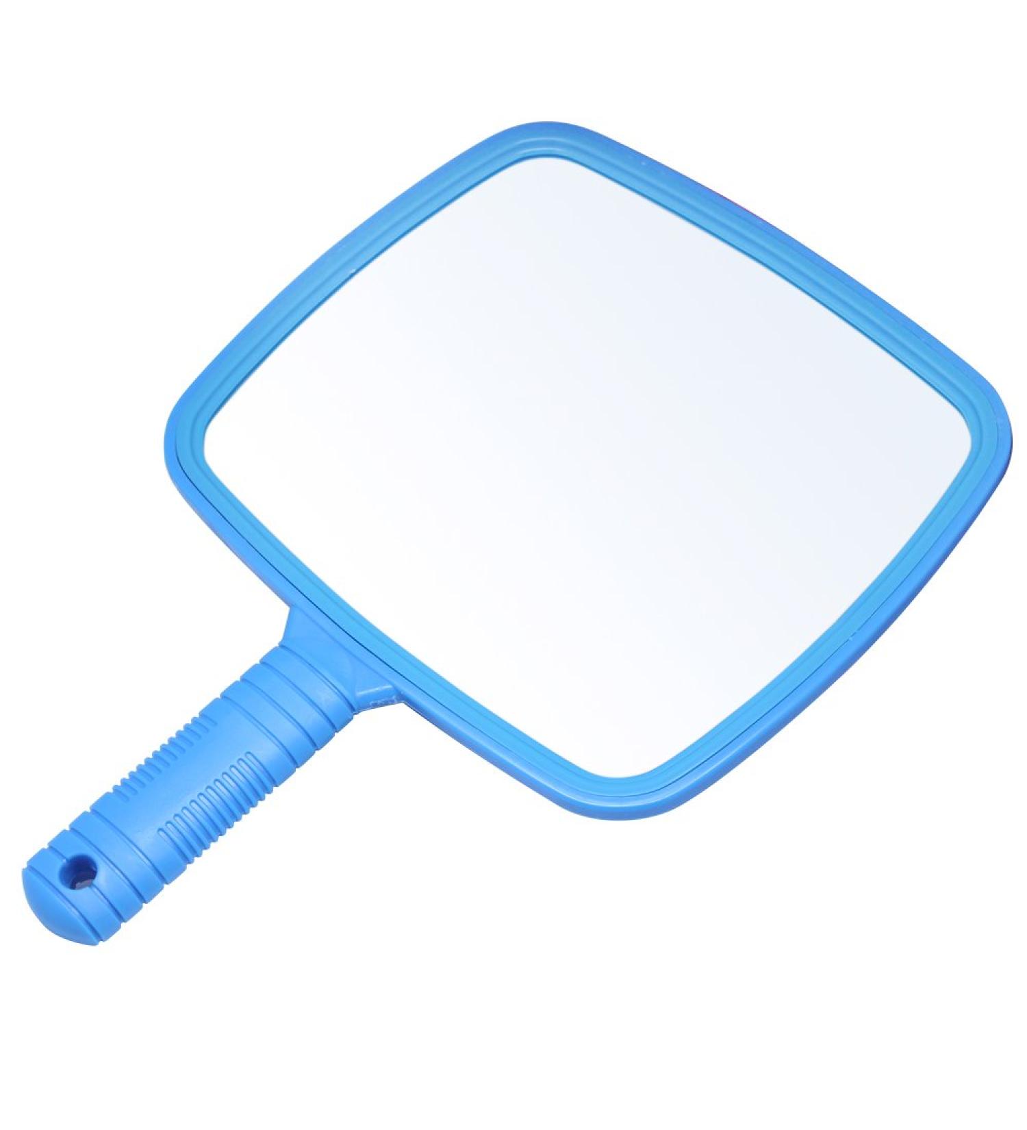 Accessotech Professional Handheld Paddle Mirror with Handle - Blue | Salon Barbers Hairdressers Tool - Buy Online on SooperMarket.com
