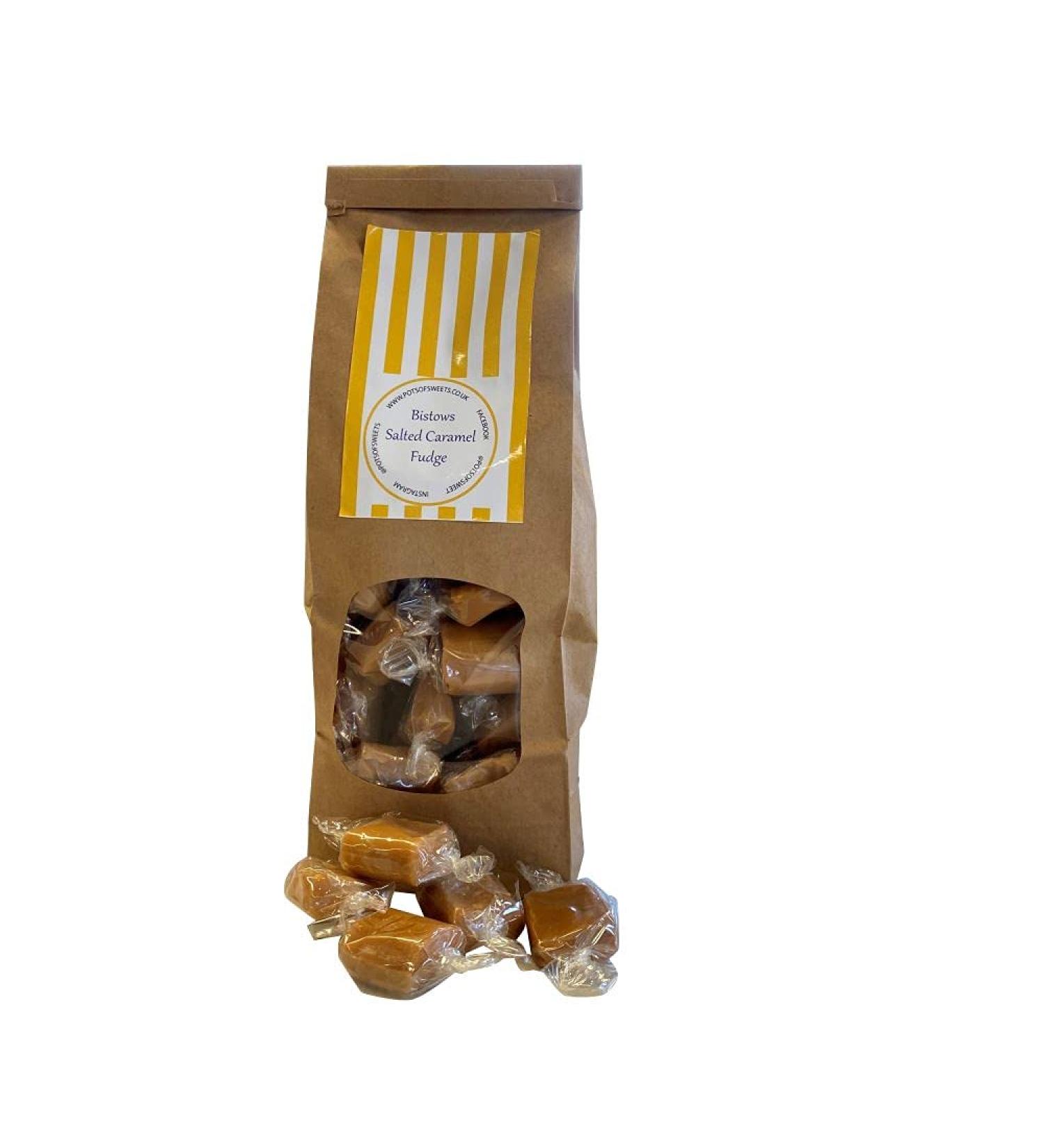 Personalized Customise with Your Own Message or Image 350g Bag of Bristows Salted Caramel Fudge Sweets