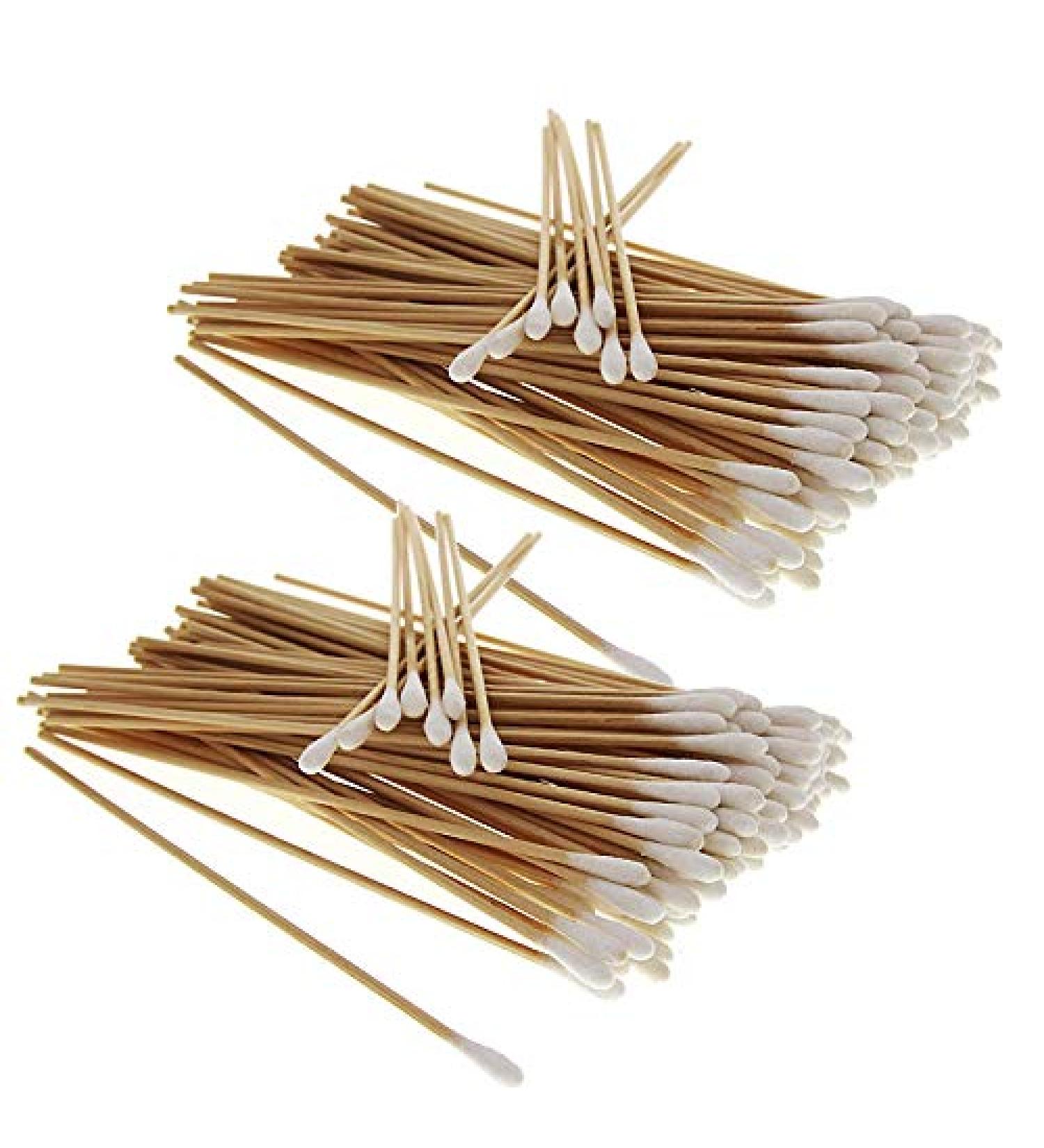 200x 15cm Cotton Swabs - Kosmetex Wooden Stick with Soft Cotton Head | Quality Cosmetic & Personal Care - Buy Online on SooperMarket.com