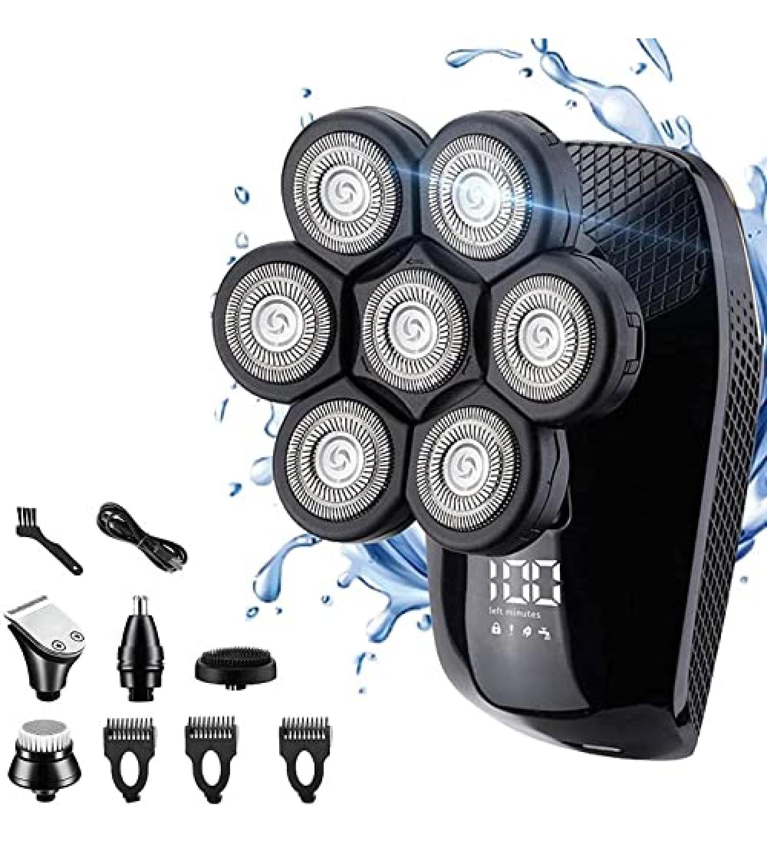 Premium 7D Head Shavers for Bald Men | Waterproof Cordless Electric Razor & Grooming Kit - Buy Online on SooperMarket.com