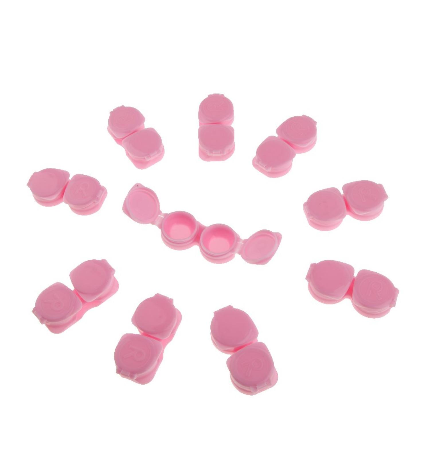 LOVIVER Contact Lens Case Storage Soaking Mini Travel Eyecare Kit R Marked 10 Pcs - Pink as described - Buy Online on SooperMarket.com