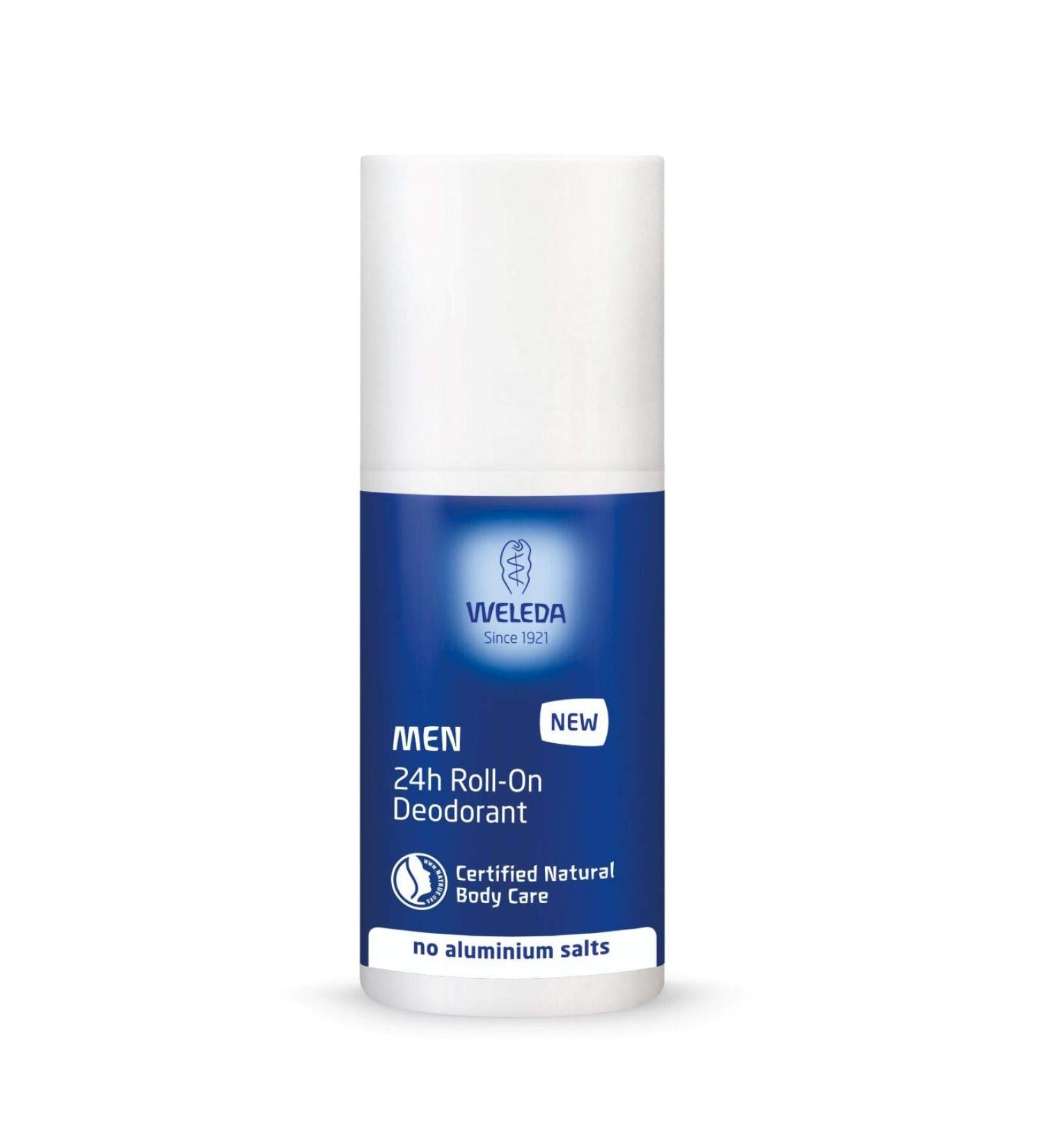 WELEDA Bio Men 24h Roll-On Deodorant - Natural Cosmetics with Tart Scent - Aluminum-Free - 50ml - Buy Online on SooperMarket.com