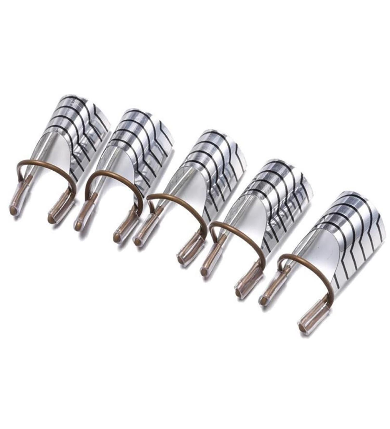 5PCS/SET Reusable Nail Art Extension Forms Guide Nail Extension Forms Nail Accessories Acrylic Nail Uv Gel Nail Extention Tips Diy Tool French Nails Aluminum Form Guide(Silver) - Buy Online on SooperMarket.com