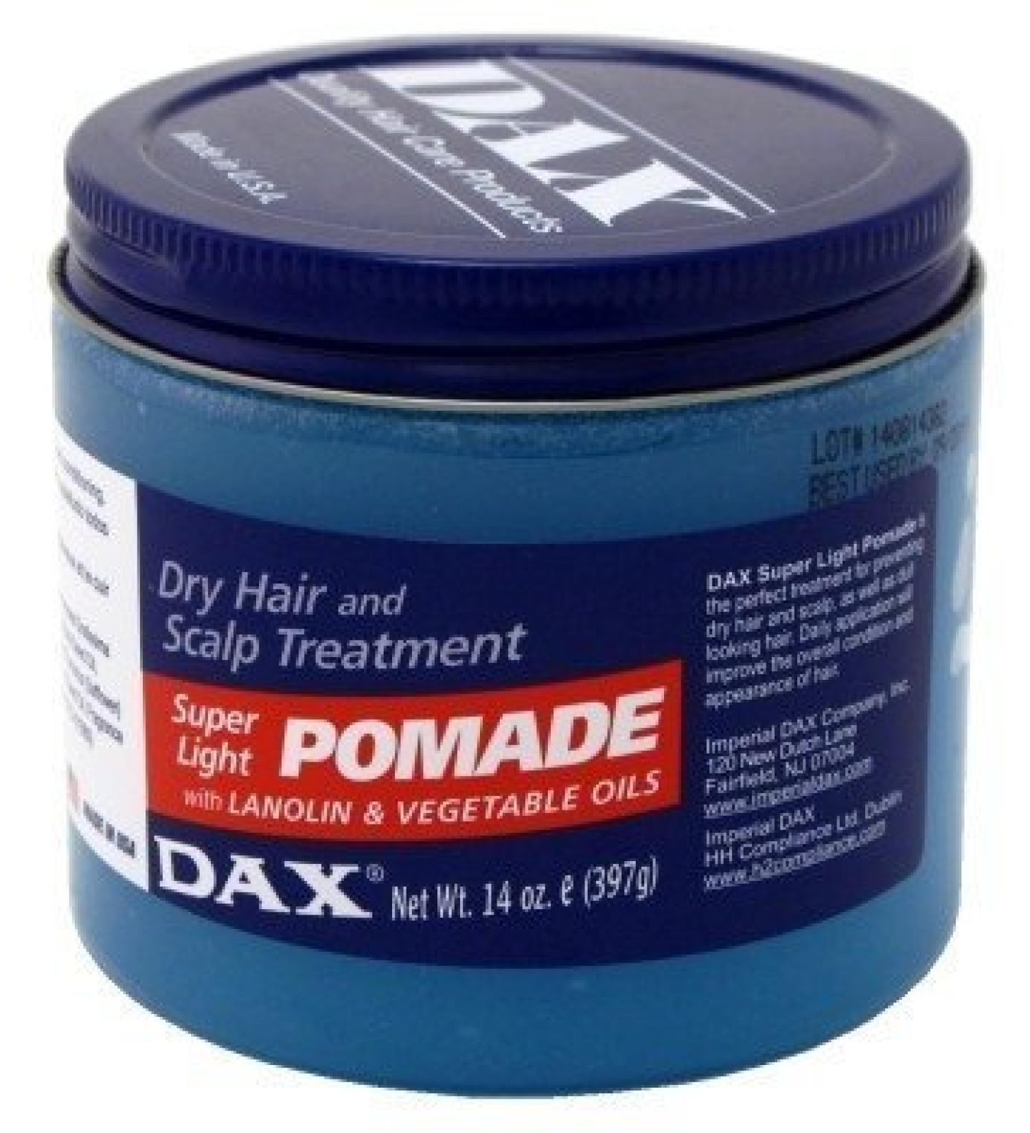 Dax Pomade Super Light 14 Ounce Jar (Blue) (414ml) (2 Pack)