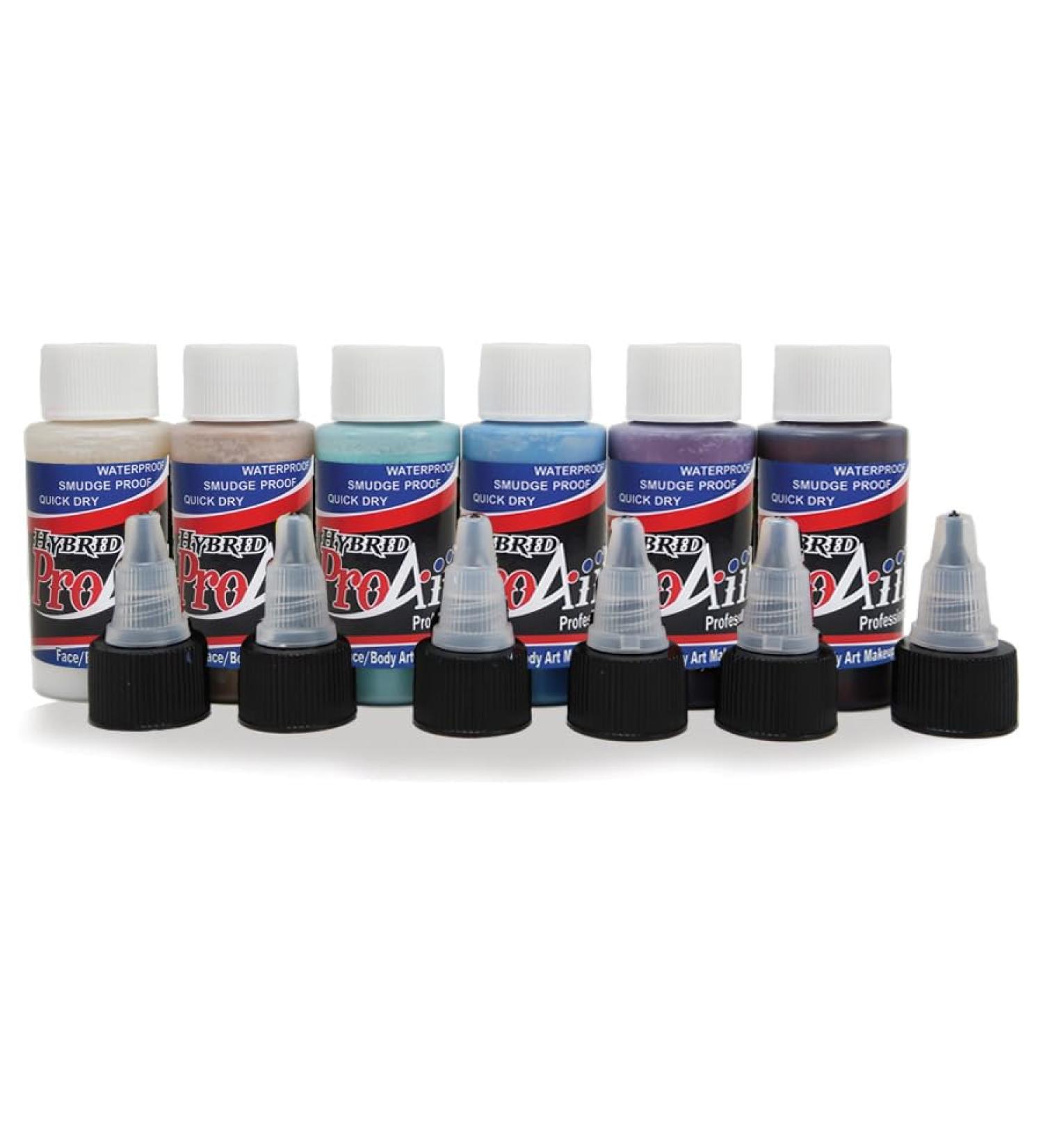 ProAiir Face and Body Painting Makeup - 6 Zombie Colors | 1 oz (30ml) - Premium Quality for Halloween & Special Effects - Buy Online on SooperMarket.com