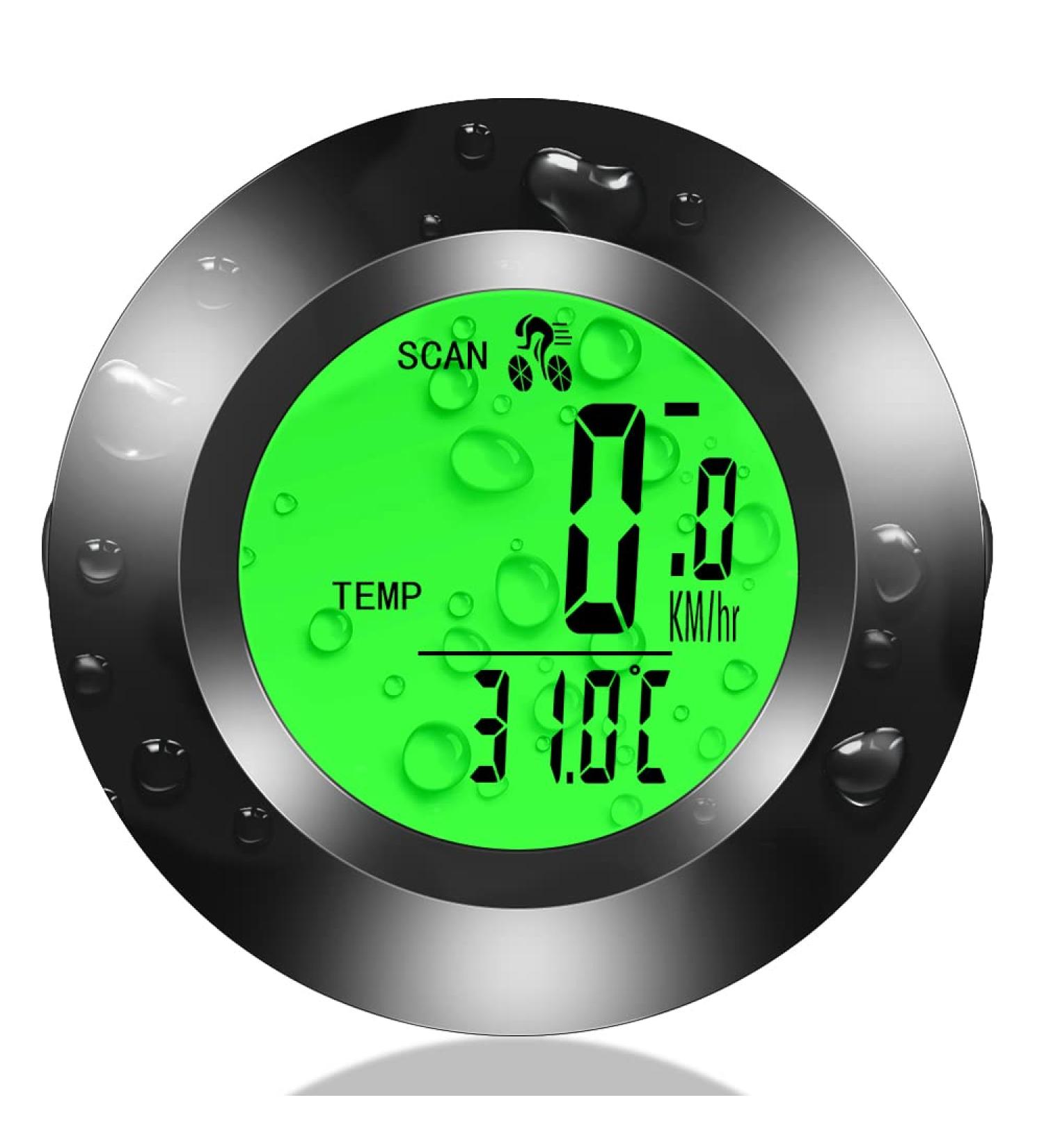 Multifunction Waterproof Bicycle Computer | Speedometer with 20 Functions & 3-Colored Backlit Display | Ideal for Adults & Children - Buy Online on SooperMarket.com