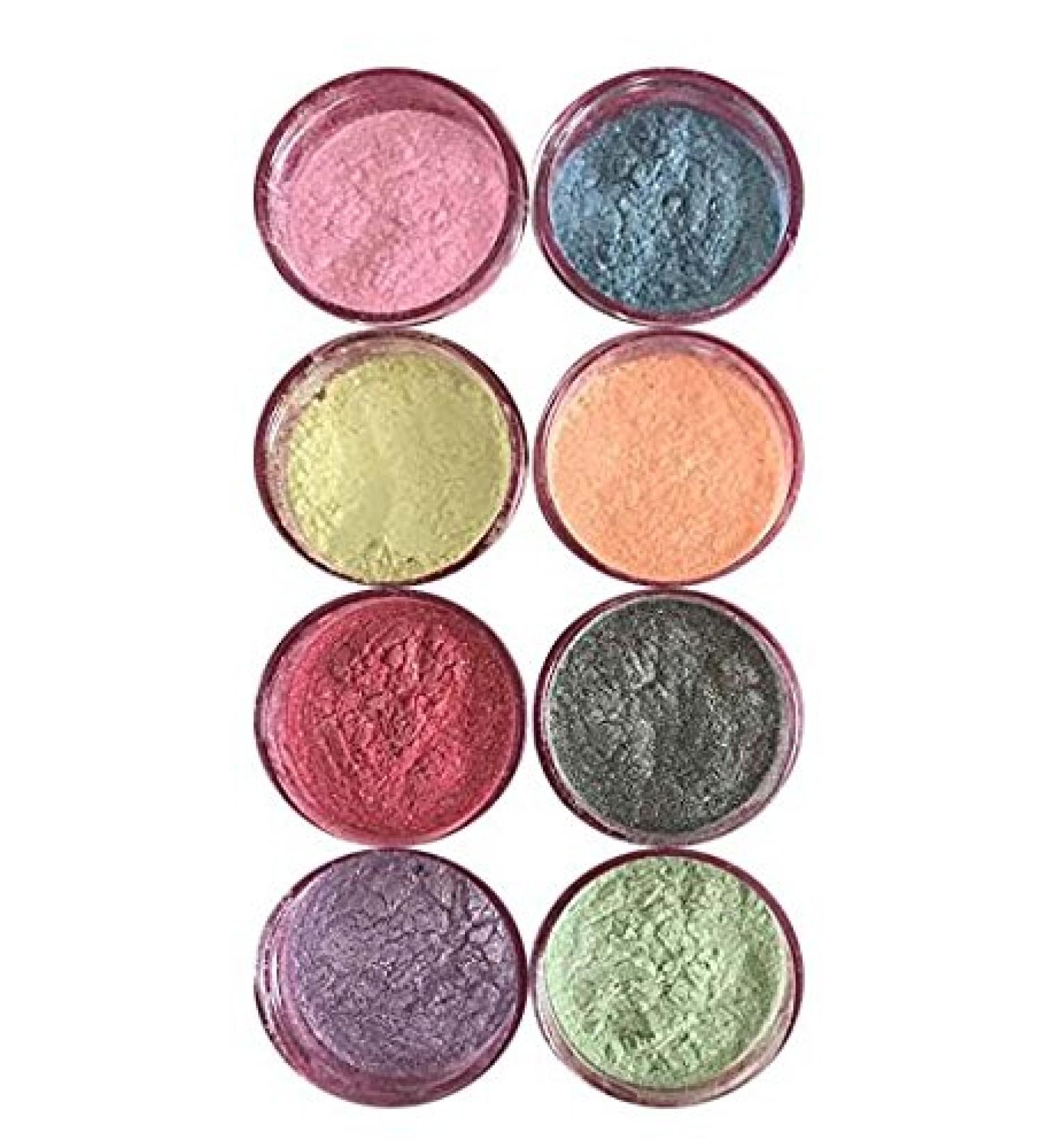 SPARKLE II Luster Dust SET (8 Colors) 4 grams each container, GLUTEN FREE pearl dust, By Oh! Sweet Art Corp
