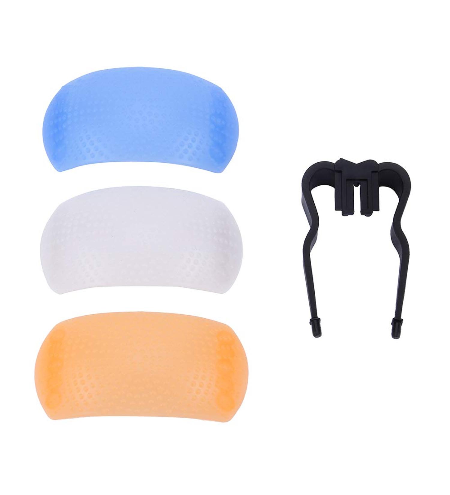 Rodipu 3 Color 87x41mm Flash Bounce Diffuser Cover - Camera Flash Photography Essential - Buy Online on SooperMarket.com