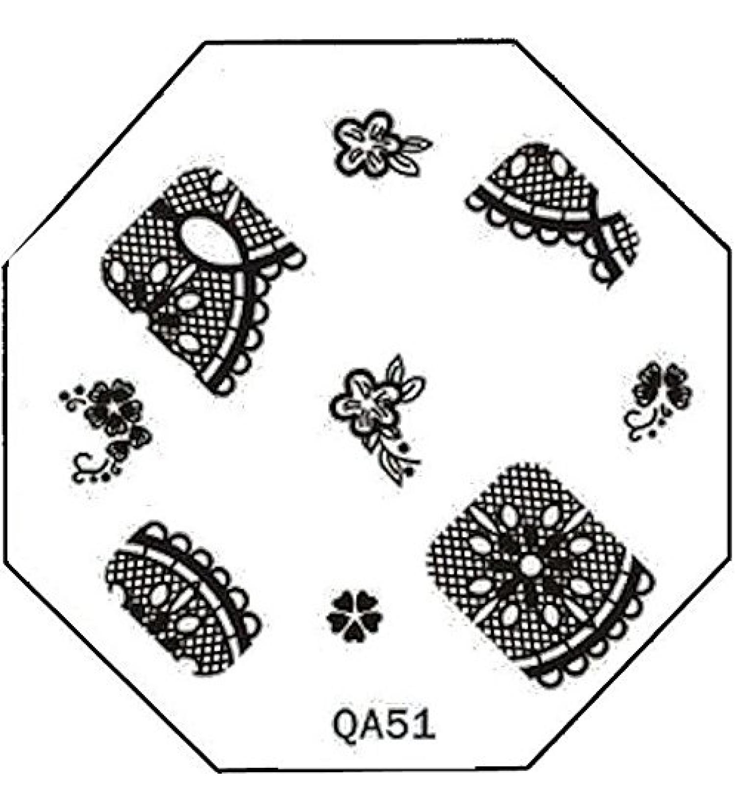 STAMPING STENCIL # QA-51 Lace Lace Design
