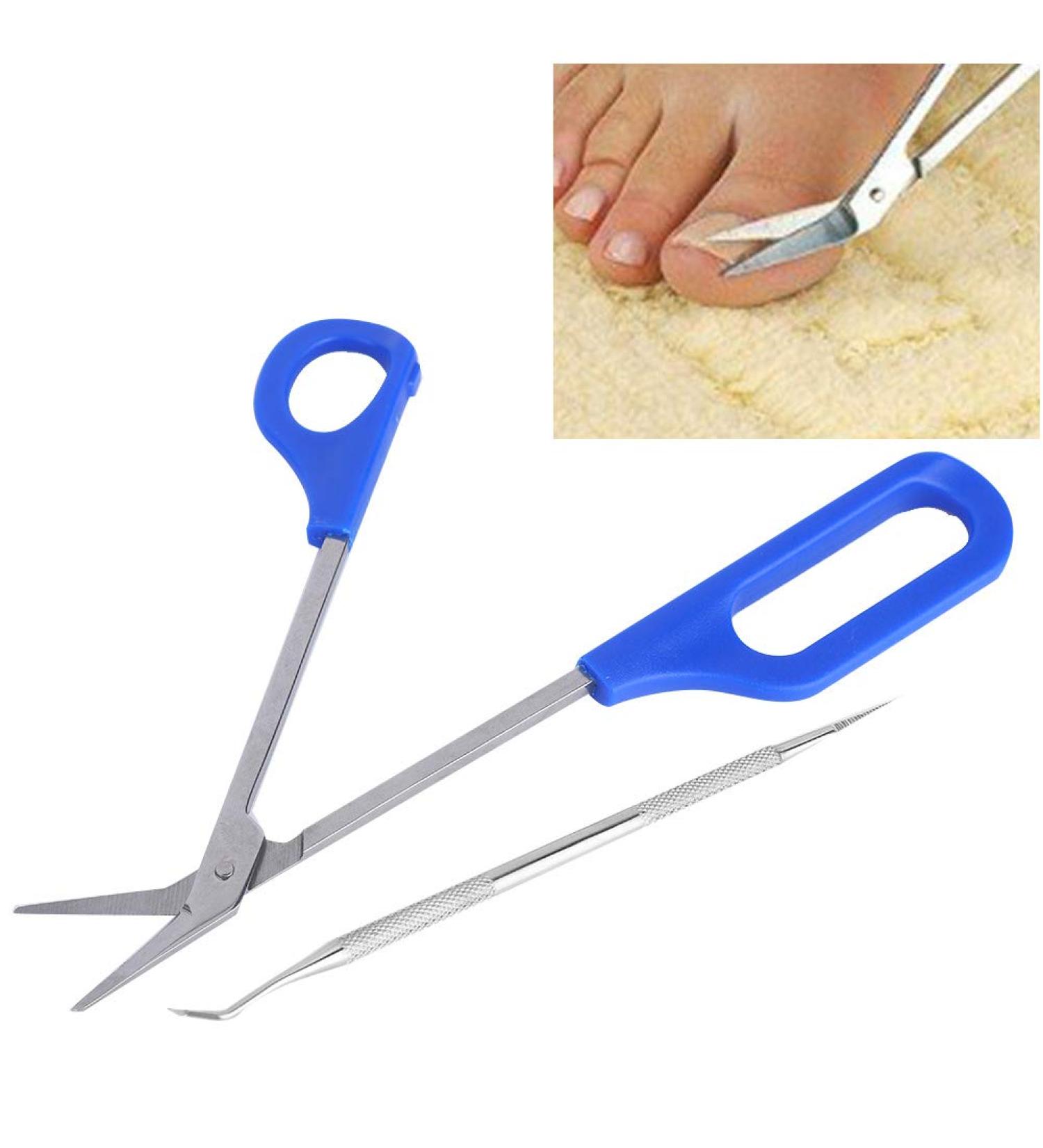 Stainless Steel Pedicure Tool Set Long Handle Handle Foot Nail Manicure Multifunctional Elderly Toenail Scissors Nails File - Buy Online on SooperMarket.com