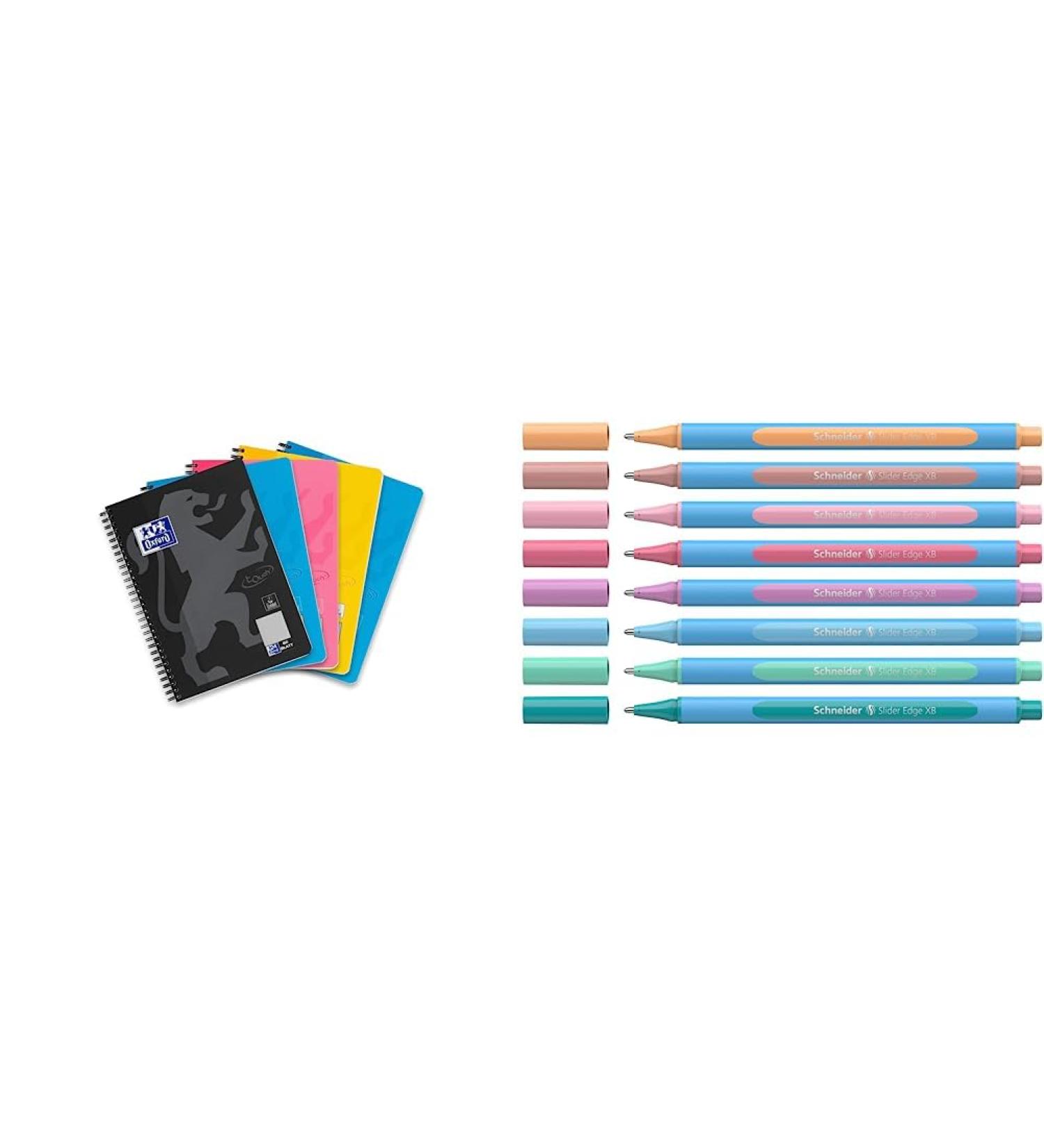 Buy Oxford Touch B5 College Block & Schneider Pastel XB Ballpoint Pen Bundle - 80 Sheets 5 Pieces International Shipping - Buy Online on SooperMarket.com
