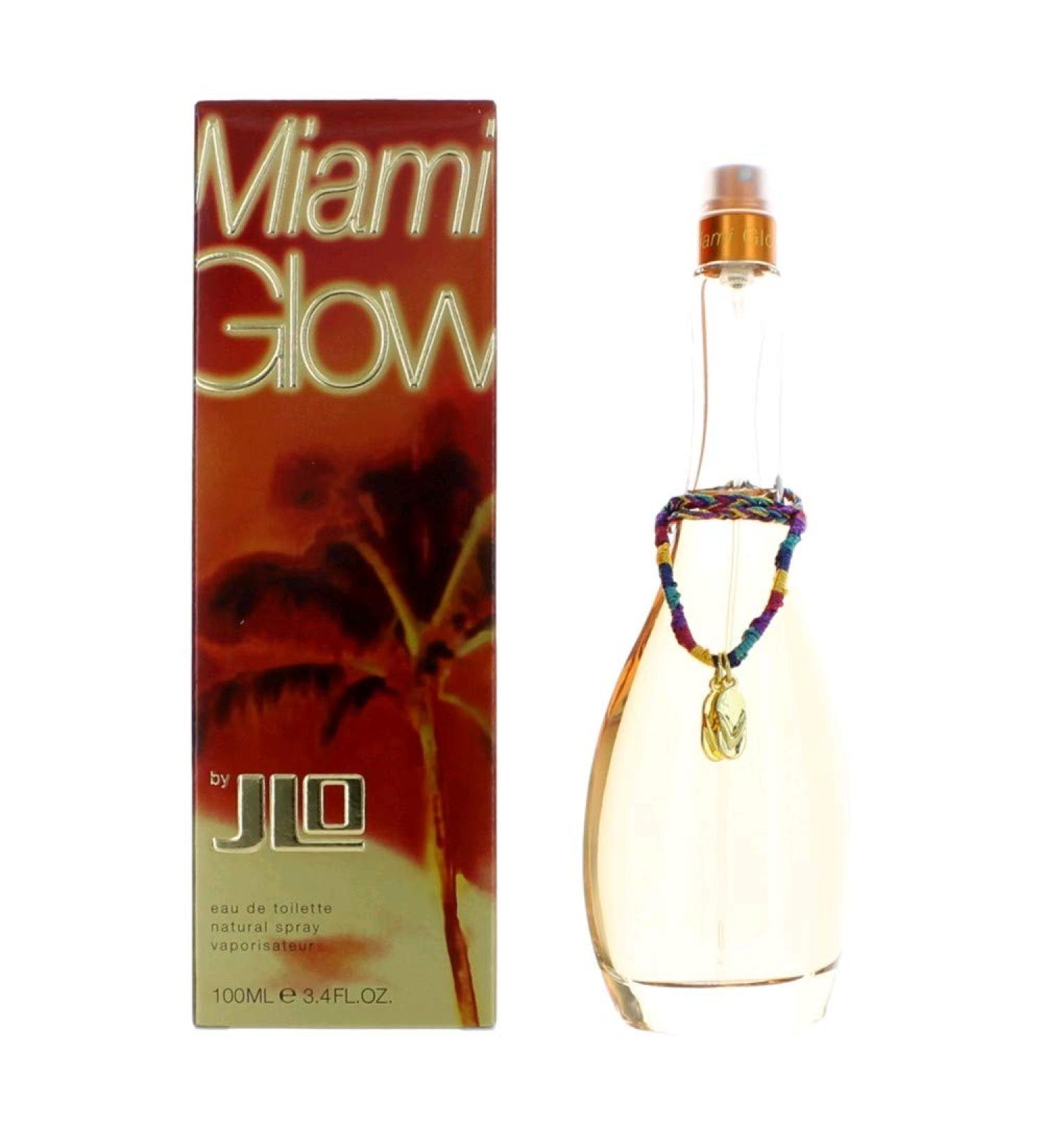 Miami Glow by J. Lo for Women 3.4 oz Eau De Toilette EDT Spray Vanilla 3.4 Fl Oz (Pack of 1)