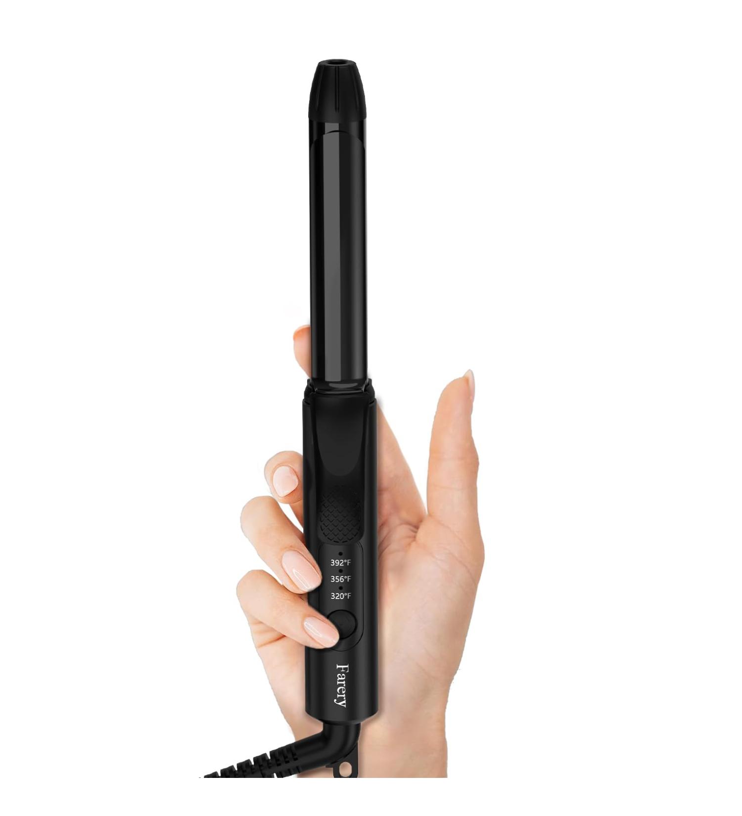 Dual Voltage Mini Curling Iron 3/4 Inch Barrel - Keratin & Argan Oil Infused Adjustable Temperature Travel Storage Bag - Perfect for International Travel - Buy Online on SooperMarket.com