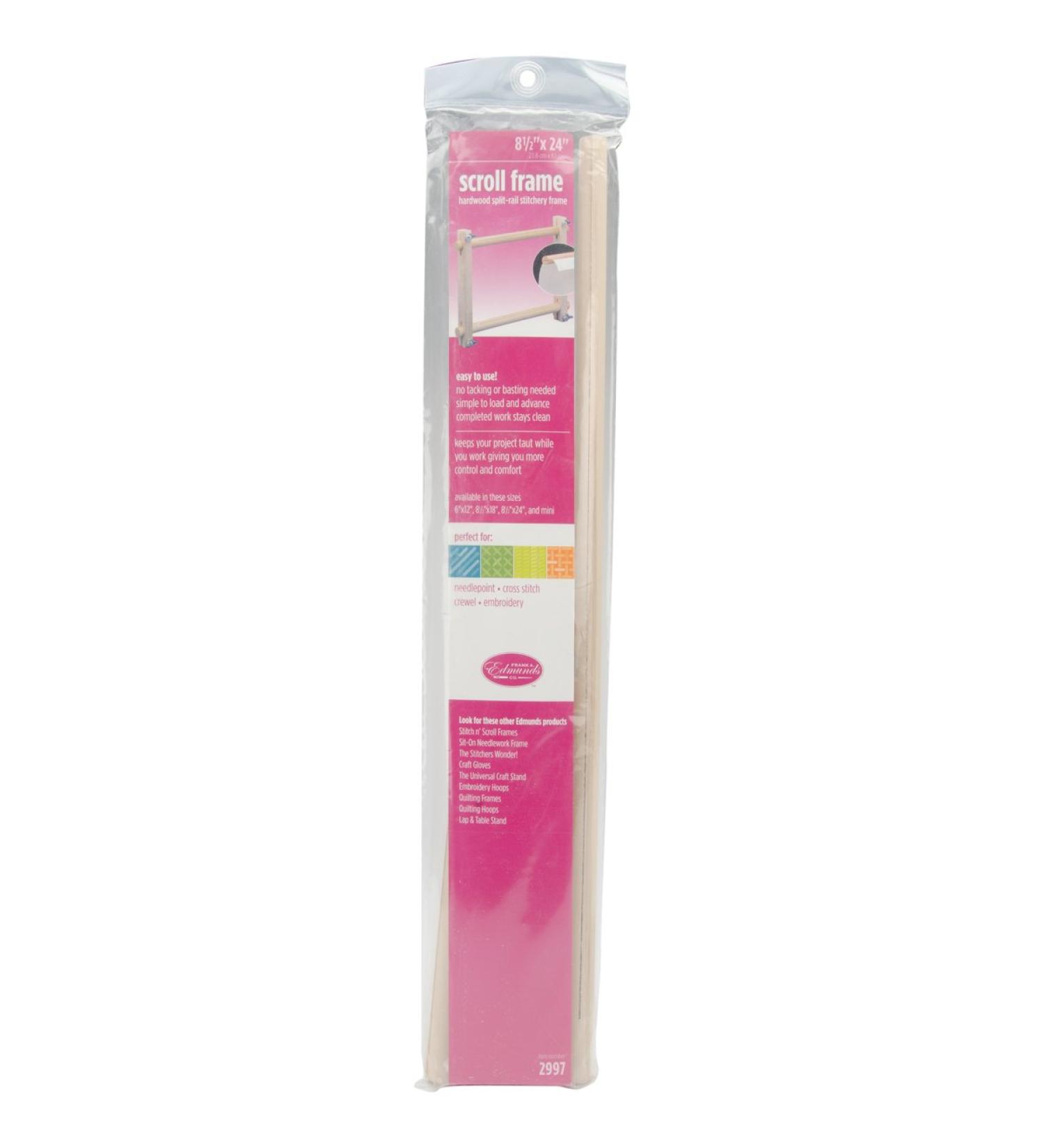 Edmunds Frank A Split Rail Scroll Frame 8.5X24 - Premium Quality for Needlework Projects - Buy Online on SooperMarket.com