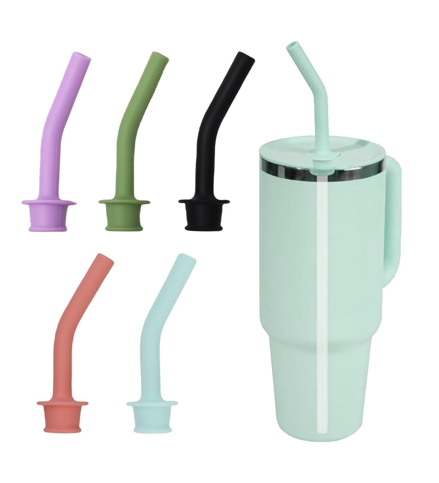 IFORYONLIFE 5 Pack Silicone Press in Straw for Stanley 40oz Tumbler Accessories Replacement Straw Bite Valve for Stanley Cup - Buy Online on SooperMarket.com