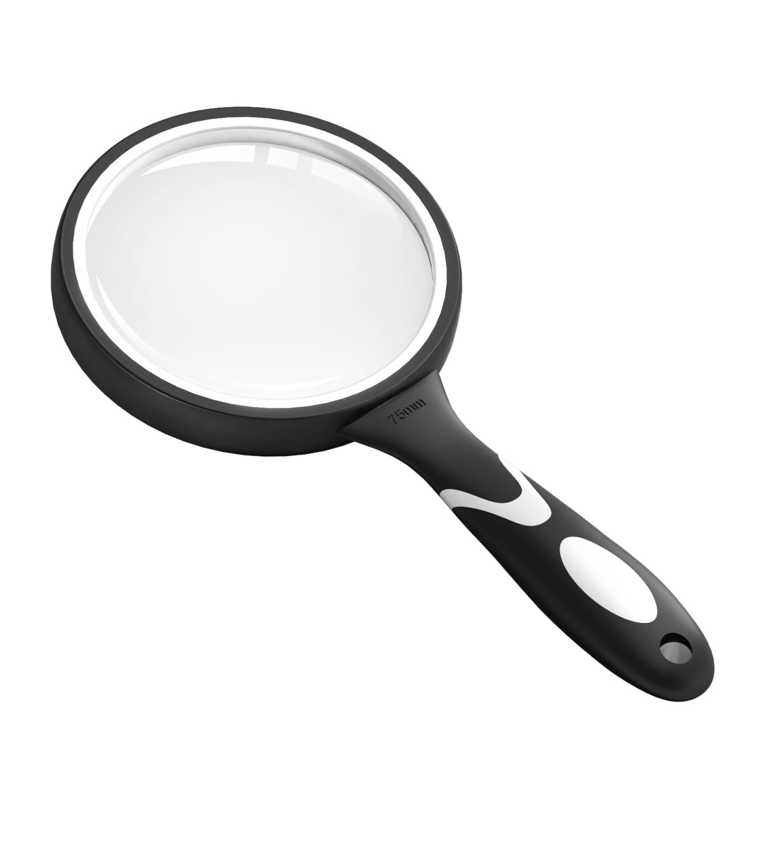 Big Magnifying Glass 10X Magnifying Glass for Kids Applied to Science Books Newspaper Reading Insects Hobby Observation Premium Non-Slip Soft Hand Shank Magnifying Glasses for Seniors Kids Black - Buy Online on SooperMarket.com
