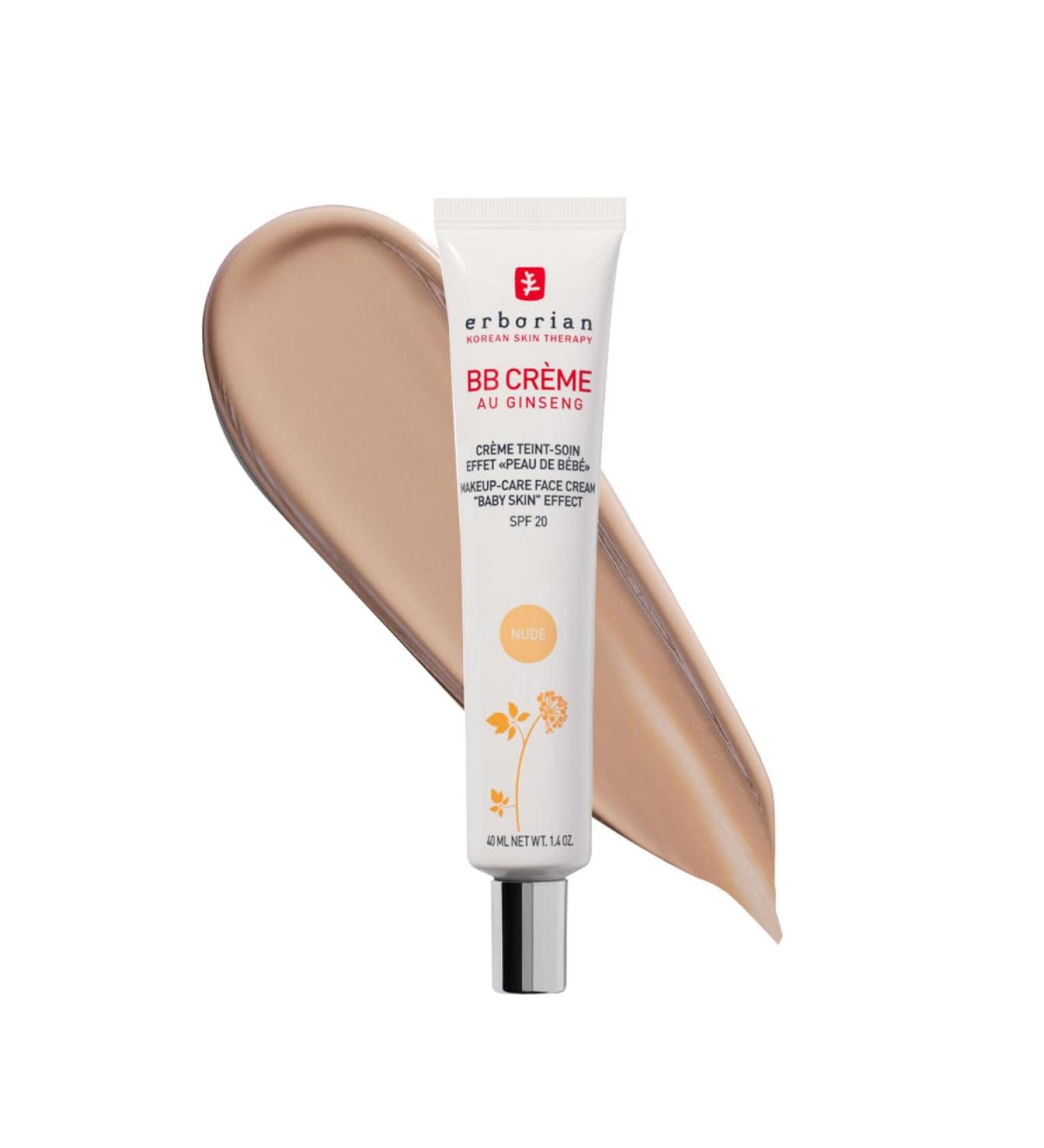 Erborian - BB Cream With Ginseng - Complexion Cream - "Baby Skin" Effect - Korean Cosmetic Treatment 5 -In -1 For SPF 20 - Nude - 40 ml 40 ml (Pack of 1) Nude - Buy Online on SooperMarket.com