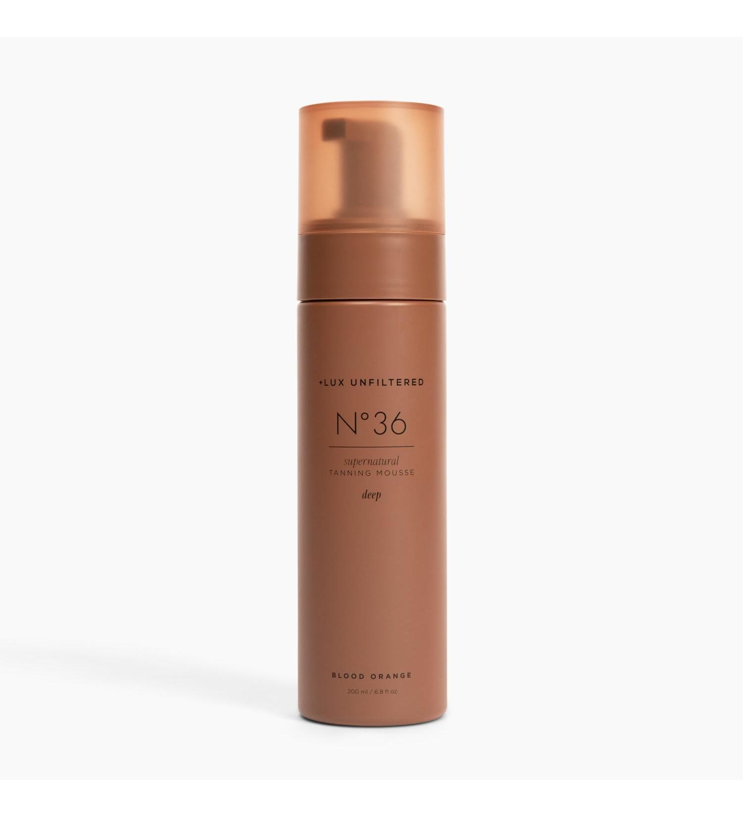 + Lux Unfiltered N 36 DEEP Supernatural Tanning Mousse Foam in Blood Orange Quick + Immediate Sunless Fake Tan Self Tanner - Buy Online on SooperMarket.com
