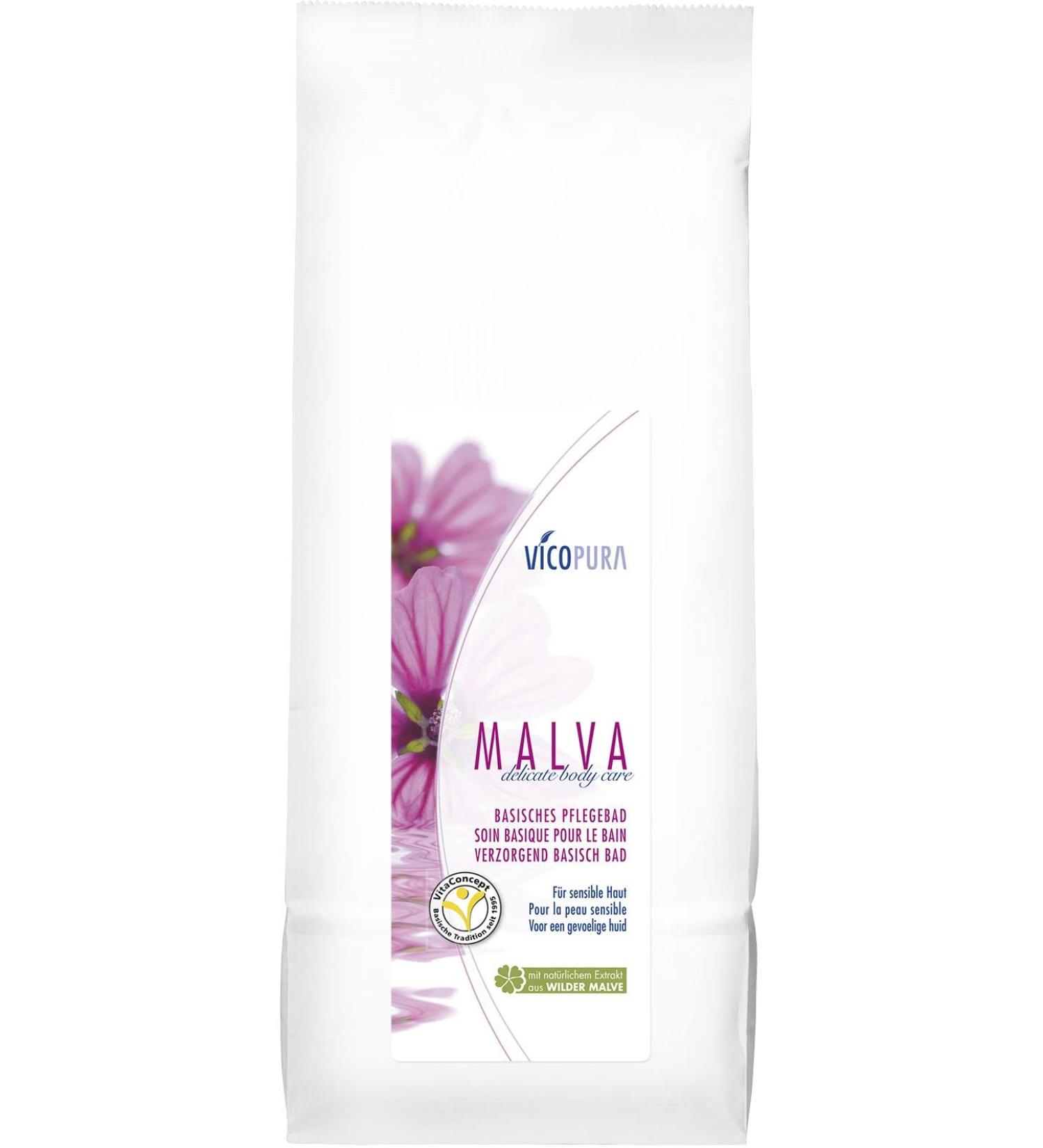Vicopura Basebad Malva Sensitive - 1.200g Refill for Dry Scaly Skin | Fragrance-Free Care with Mallow Extract - International Shipping Available - Buy Online on SooperMarket.com