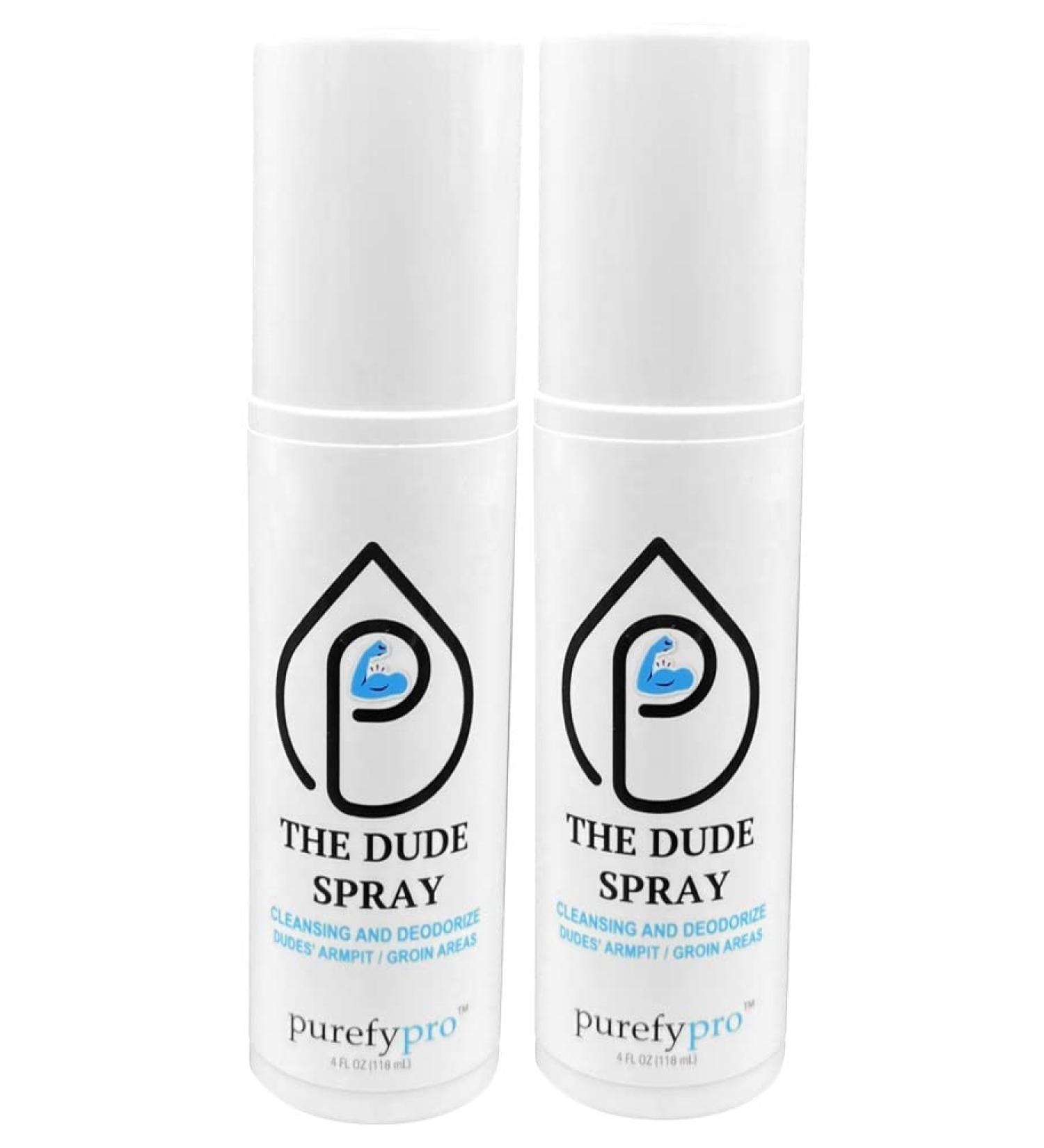 The Dude Spray (4oz 2pk) - Odor Eliminator for Body Armpit & Groin - Natural Healing Formula Safe for All Dudes - Buy Online on SooperMarket.com