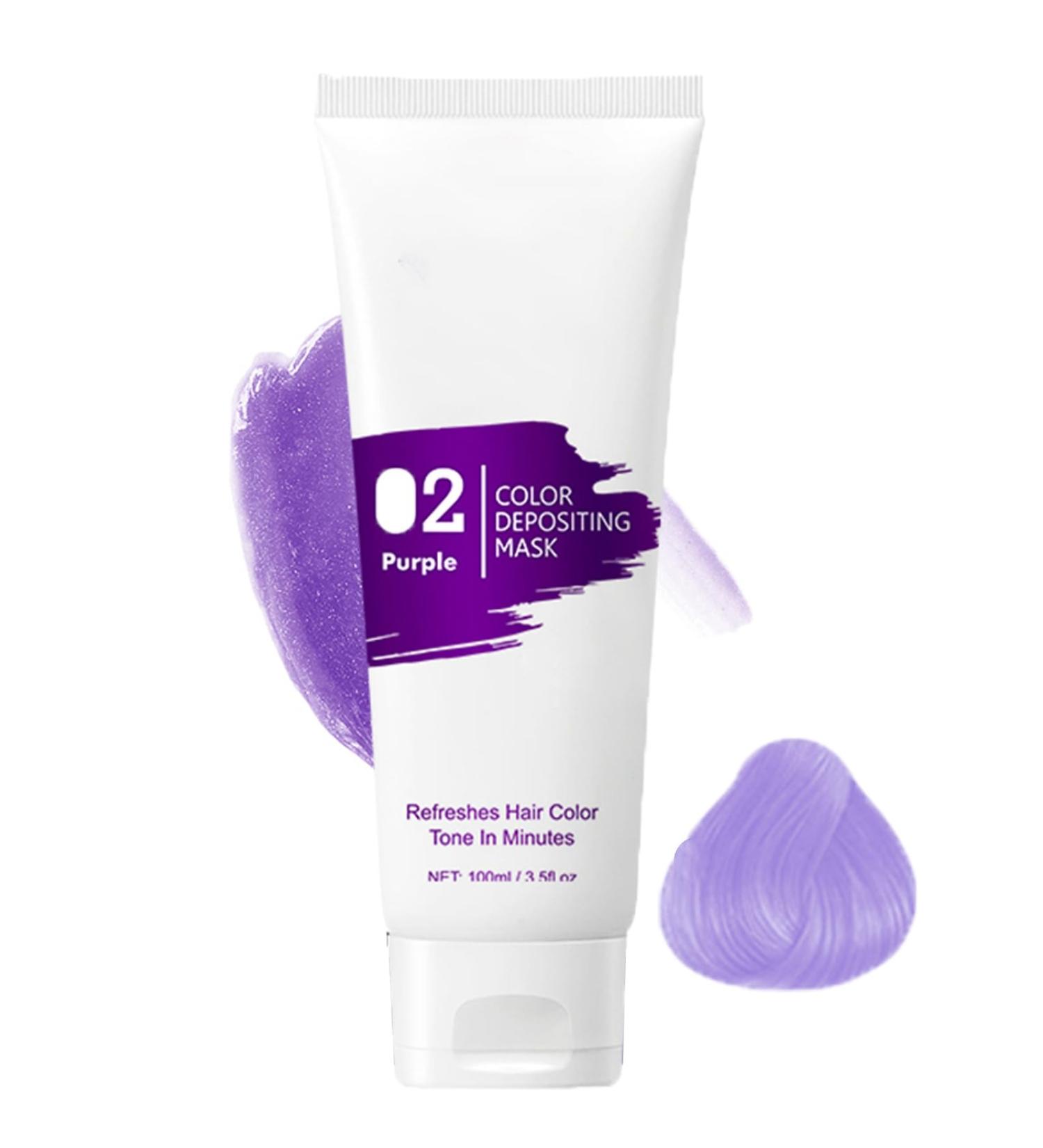 Purple Semi-Permanent Hair Dye & Color Refresh Mask - Instantly Refreshes Hair Color Tone - Buy Online on SooperMarket.com