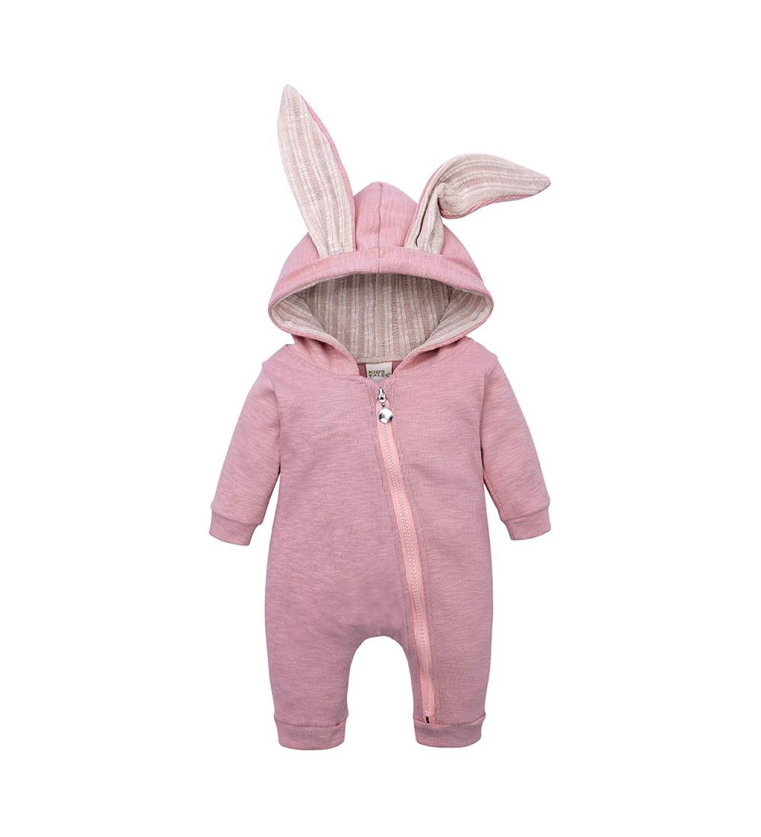 Kids Tales Baby Winter Romper with Rabbit Ear Hood, Pink, 6-9 Months - Buy Online on SooperMarket.com