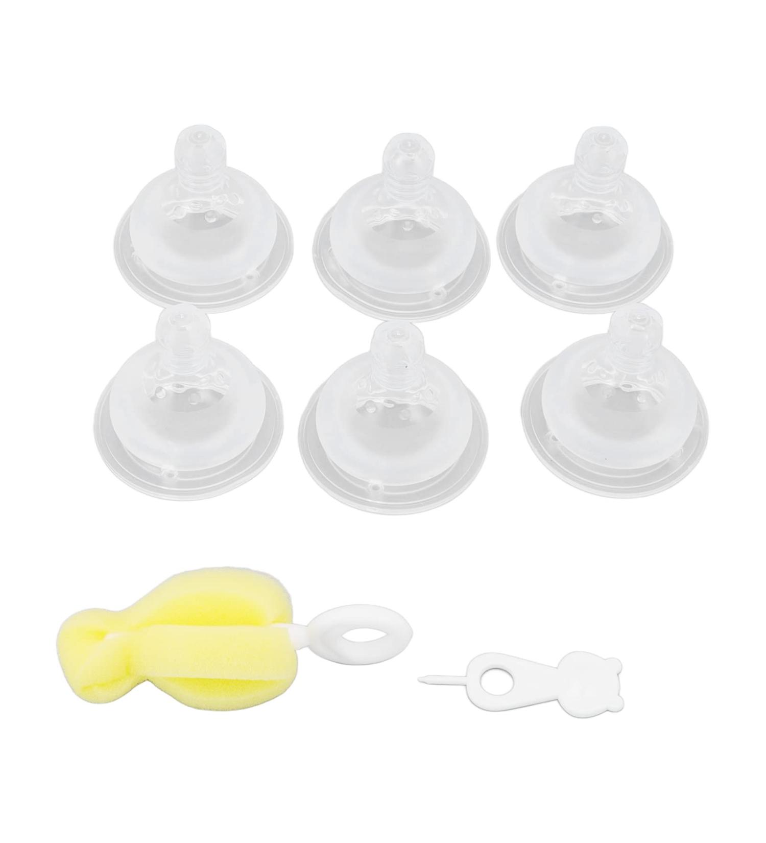 Buy Silicone Newborn Pacifiers - Soft Wide Mouth 6-Pack for Baby Comfort | International Shipping Available - Buy Online on SooperMarket.com