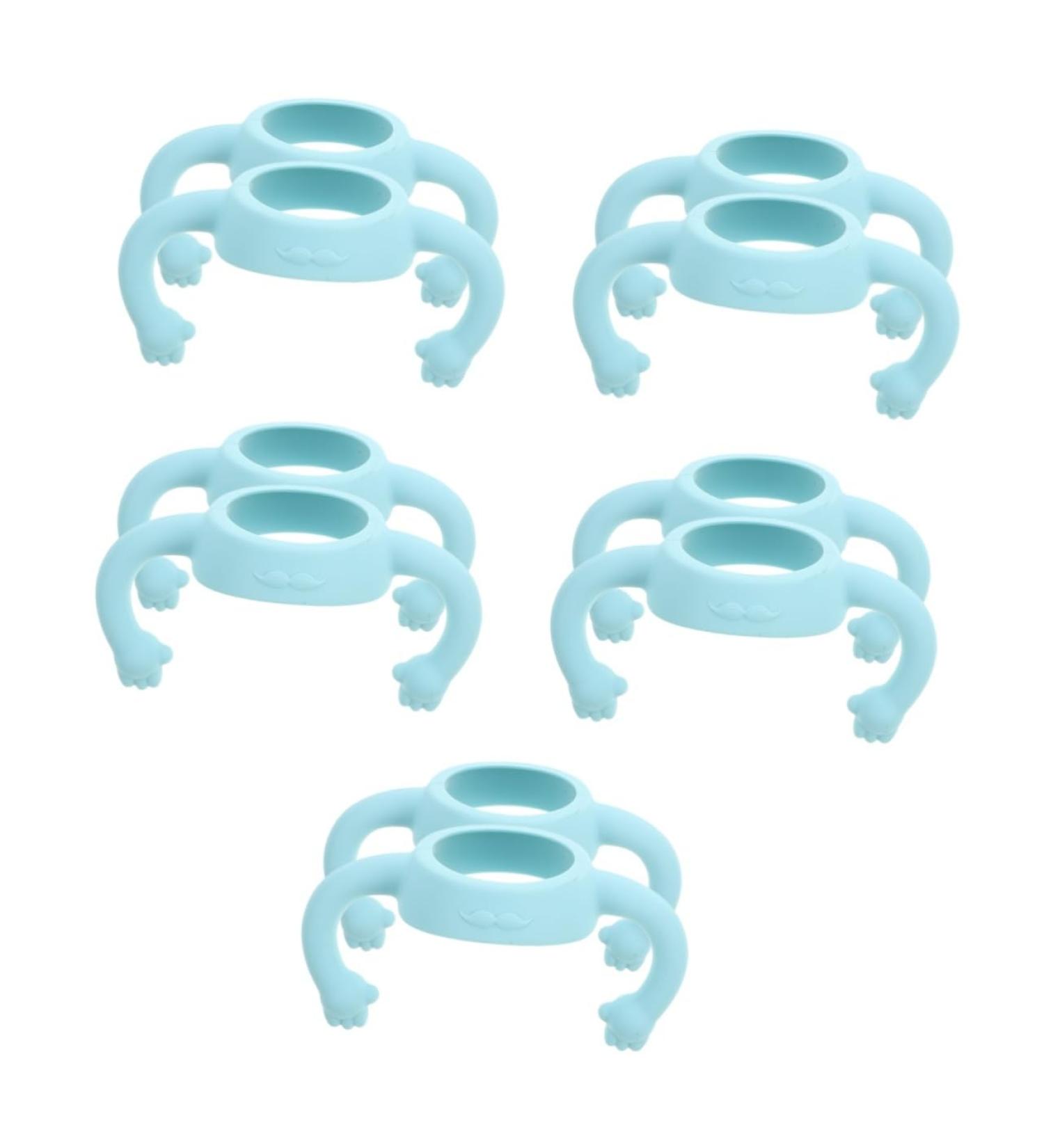 ibasenice 10 Pcs Bottle Handle Handle Bottle Grip Newborn Bottle Grip Silicone Bottle Grip Bottle Accessories Bottle Grip Child Wide Mouth Milk 14.00X5.00X5.00CMx5pcs Sky-bluex5pcs - Buy Online on SooperMarket.com