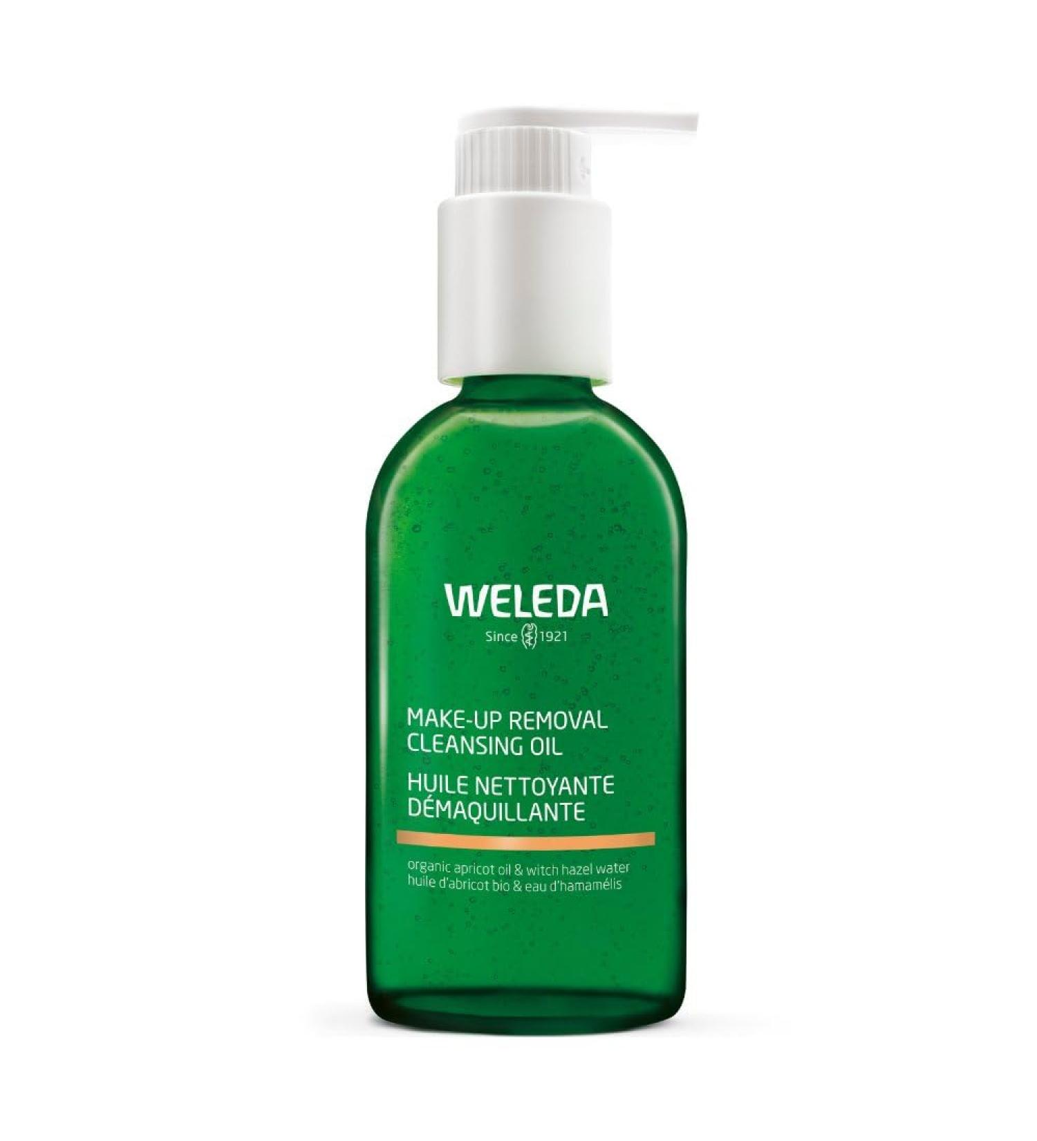 WELEDA Make-Up Removal Cleansing Oil 150ml - Natural Cleansing Oil with pump dispenser and Organic ingredients