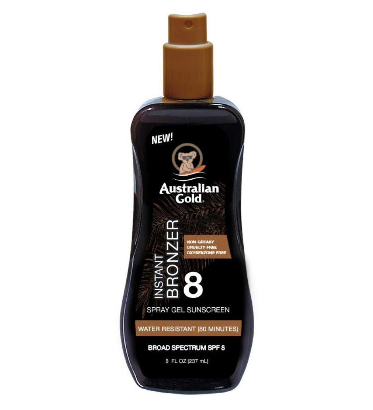 Australian Gold SPF 8 Spray Gel with Instant Bronzer 8oz (235ml) - Pack of 3 - Buy Online on SooperMarket.com