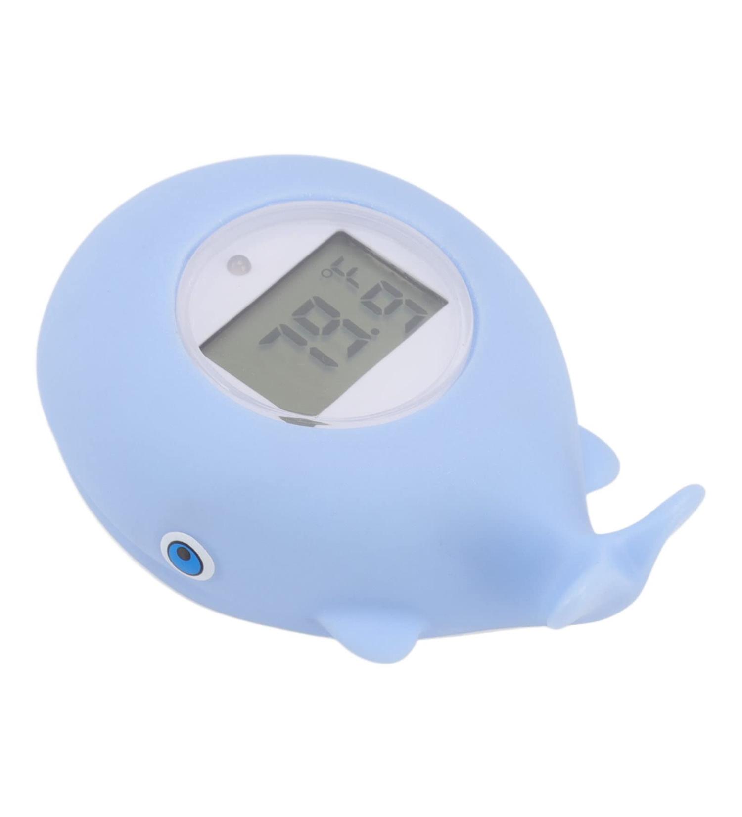 Whale Shaped Baby Bath Thermometer with Silent Alarm - Safe Water Temperature for Kids - Buy Online on SooperMarket.com